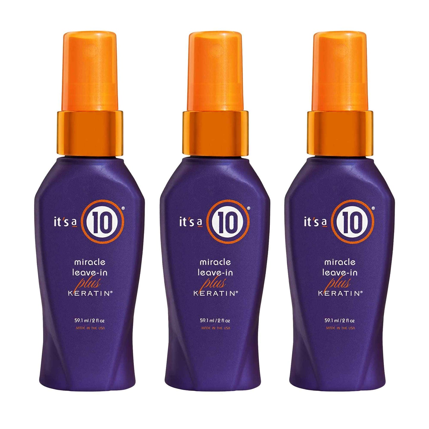 Its A 10 + Keratin Mir Le Size 2z Its A 10 + Miracle Leave-In Plus Keratin, 2 Fl. Oz (Pack of 3)