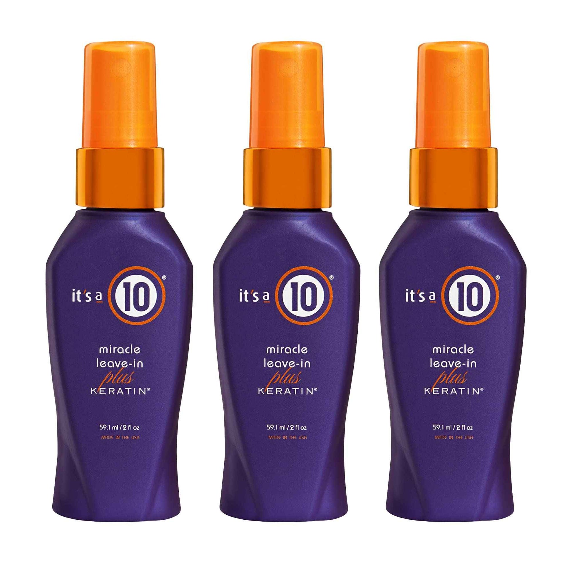Its A 10 + Keratin Mir Le Size 2z Its A 10 + Miracle Leave-In Plus Keratin, 2 Fl. Oz (Pack of 3)