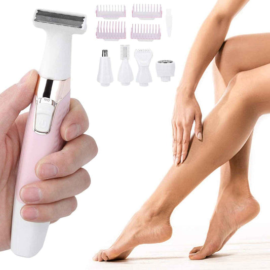 ZJchao Electric Body Depilator, 5-in-1 USB Cordless Face Bikini and Body Hair Trimmer for Men and Women, Hair Removal Machine