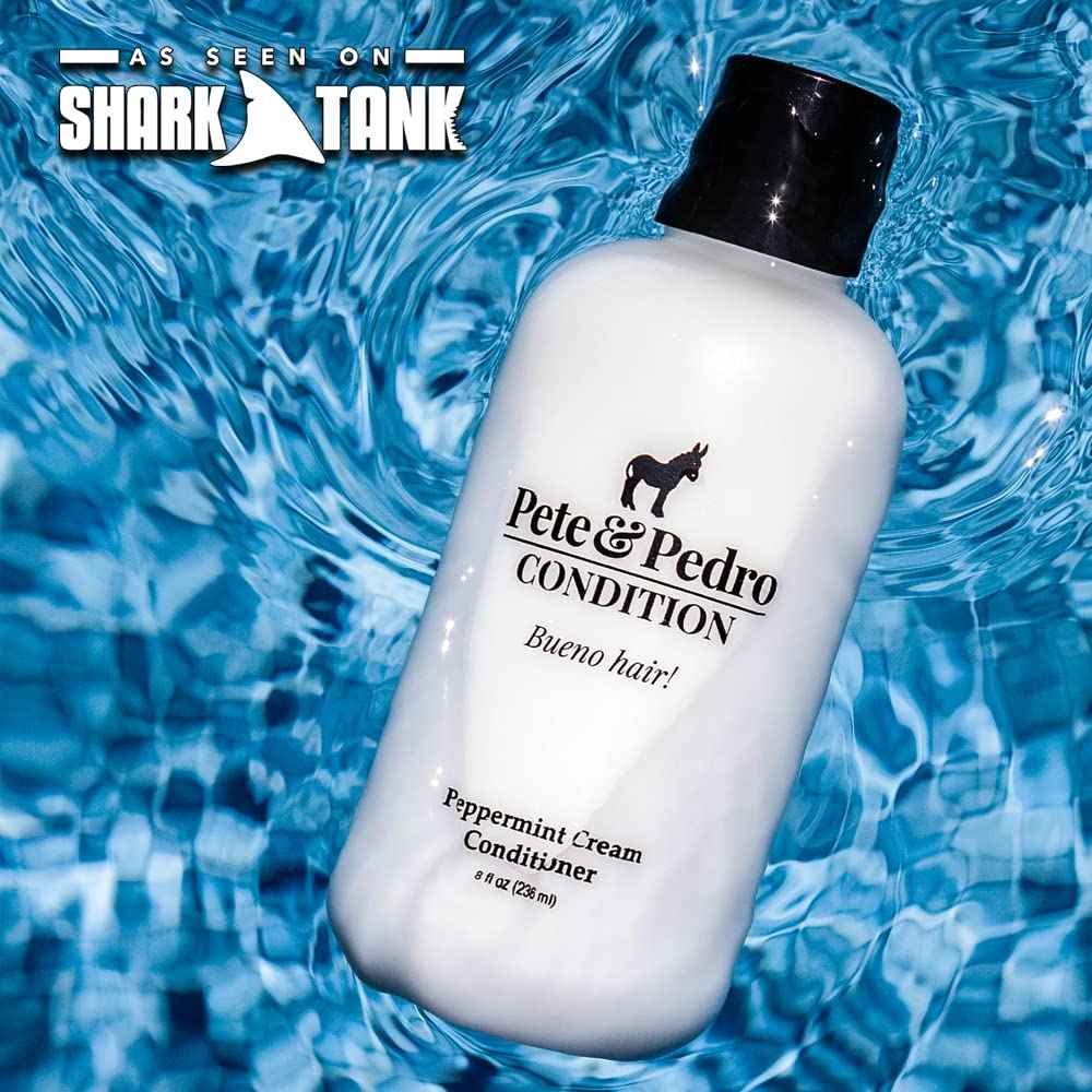 Pete & Pedro CLEAN & CONDITION SET, Tea Tree Oil Shampoo & Peppermint Cream Conditioner Haircare Kit | Deep Cleansing & Conditioning, Dandruff Repair For Men & Women | Seen on Shark Tank, 8.5 oz Each