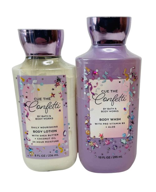 Bath & Body Works Cue the Confetti Body Lotion and Body Gel Wash 2 Piece Set