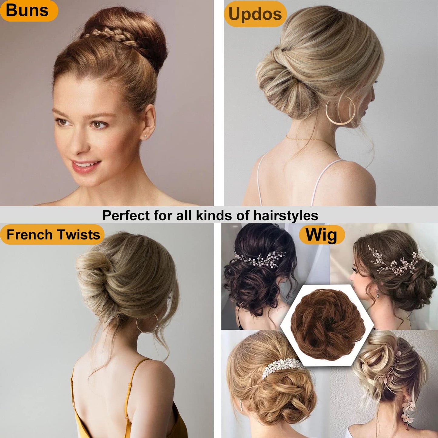 BEoffer U Shaped Hair Pins, 200 Count of Buns Waved Hair Pins for Women Girls with Box for Updos French Twists, Bobby Pins Hairgrip Hair Grip Hairclip Bulk Hair Accessories (Blonde, 2.4 Inch)