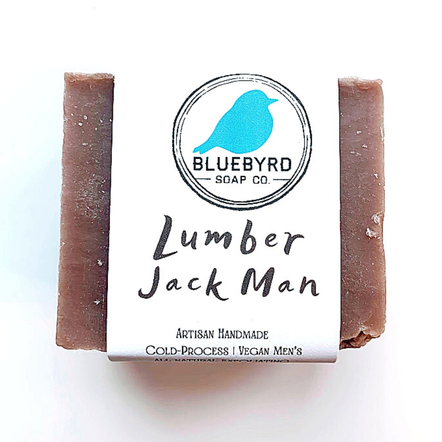 Bluebyrd Soap Co. Lumberjack Pumice Bar Soap for Men | Mens Natural Scrub Bar For Hands, Feet, & Body | Gritty Loofah Soap Bar | Pine Forest Scent Exfoliating Bar Soap (LUMBERJACK)