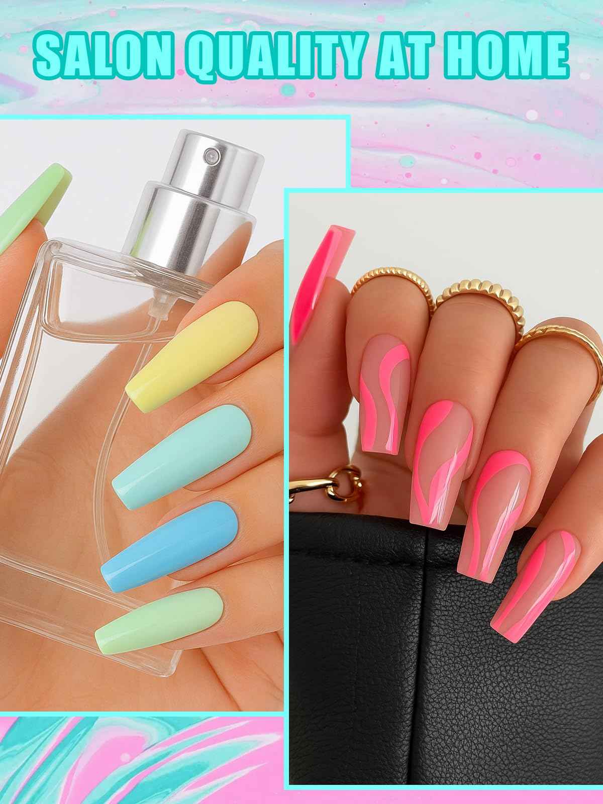 50 Color Dip Powder Nail Kit with Electric Nail Drill Base & Top Coat/Activator Liquid Nail Art Manicure Salon DIY for Daily at Home Party Gifts for Women