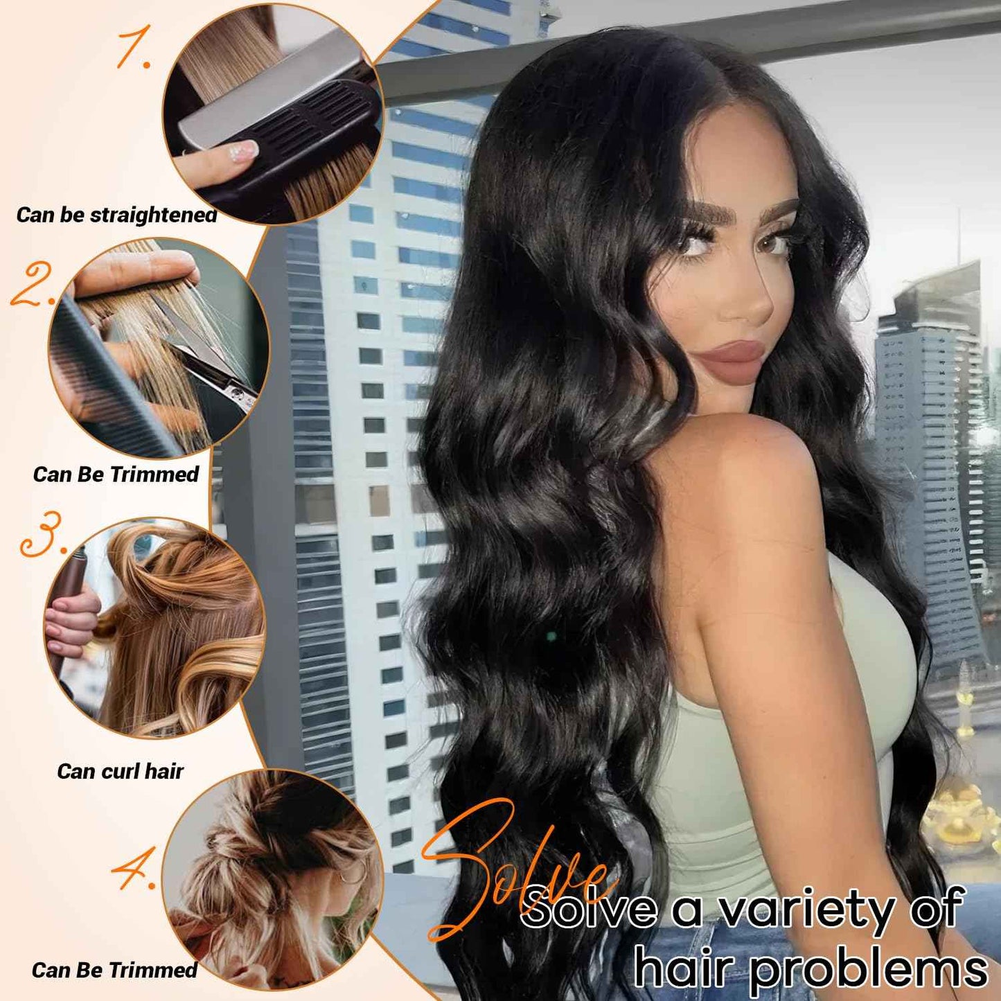Clip in Hair Extensions Real Human Hair Extensions Clip Ins 95 Gram Body Wave 18 Inch 8Pcs Natural Black 100% Human Hair Extensions 18 Clips