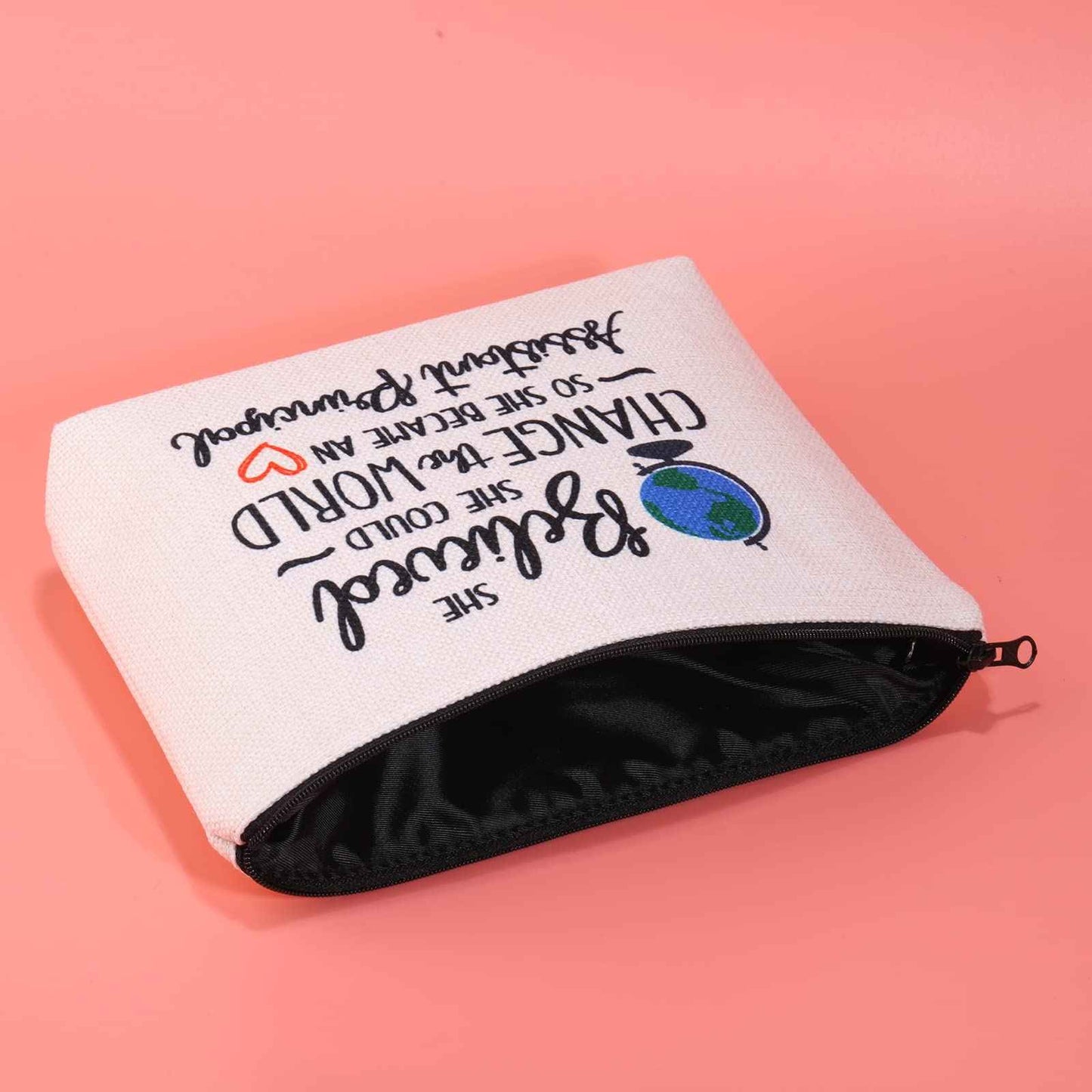 MNIGIU Assistant Principal Cosmetic Makeup Bag Principal Appreciation Gift So She Became An Assistant Principal Travel Zipper Pouch (became assistant principal)