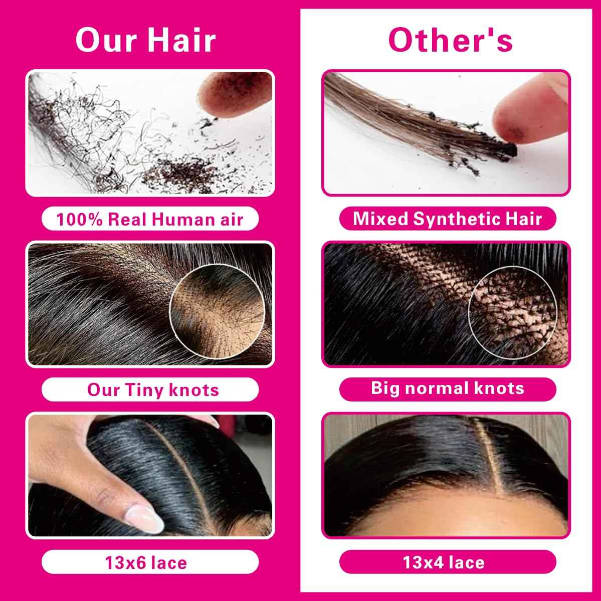 Nikiss Bob Wig Human Hair 13x6 Frontal Lace Wig Short Straight Bob Human Hair Wigs for Black Women 200 Density Pre Plucked with Baby Hair Natural Color 14 Inch