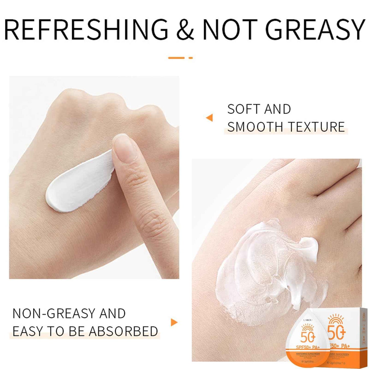 2g*45PCS Travel Size Sunscreen SPF50+ PA+ – Mini Sunscreen for Face & Body, Waterproof, Non-Greasy, Perfect for Thank You Gifts & Mini Travel Items