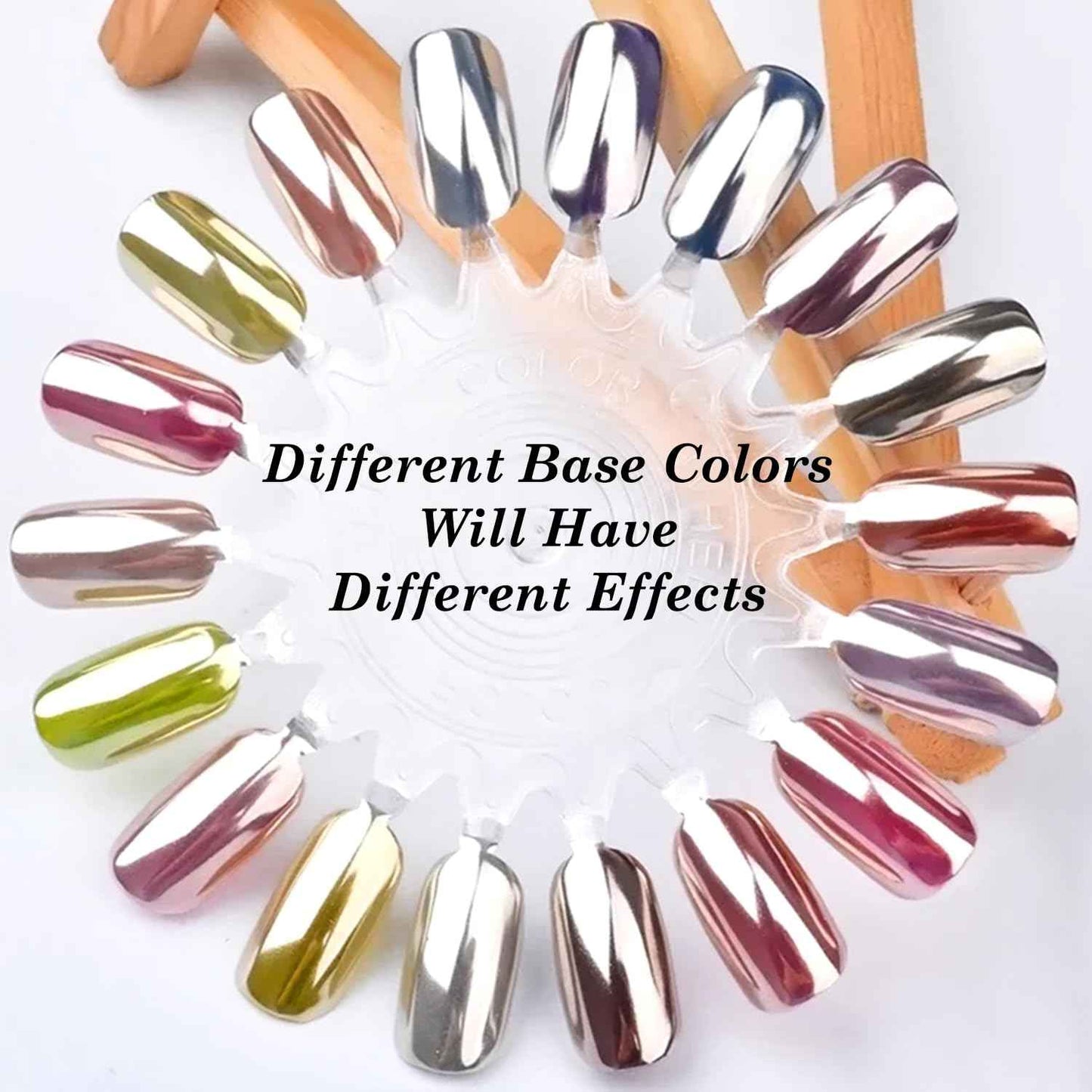 2Pcs White Pearl Chrome Nail Powder Super Glossy Metallic Mirror Effect, White Moonlight Unicorn Chrome Powder for Nails, Mermaid Glitter Pigment Powders for Gel Nail Polish Design 0.5g/Jar