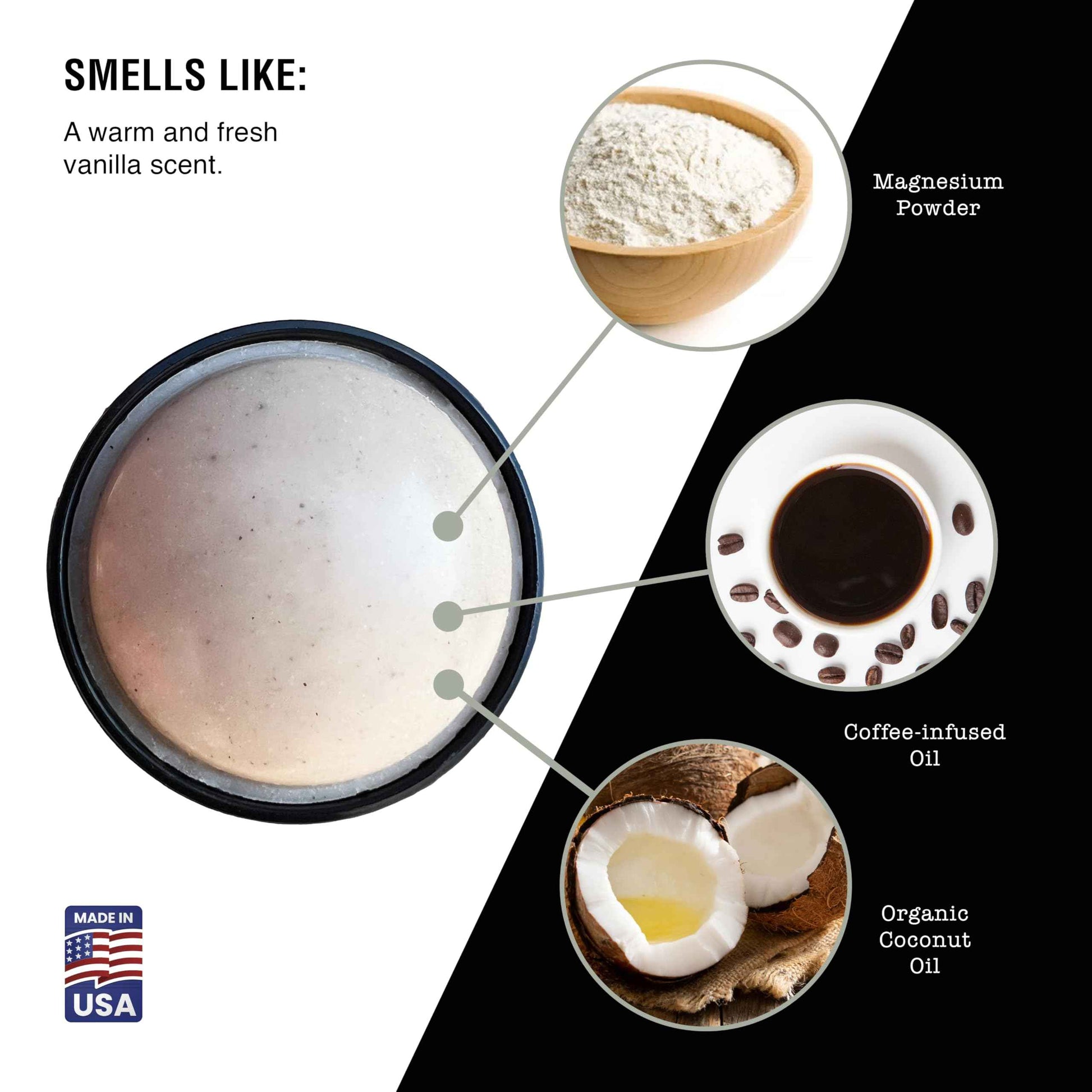 KAFX Body Natural Deodorant for Women & Men - Vanilla Bean, Odor-Fighting Coffee Oil, Organic, Baking Soda & Aluminum-Free, Paraben & Dye-Free, 2 Pack, 2.65 oz/75 g