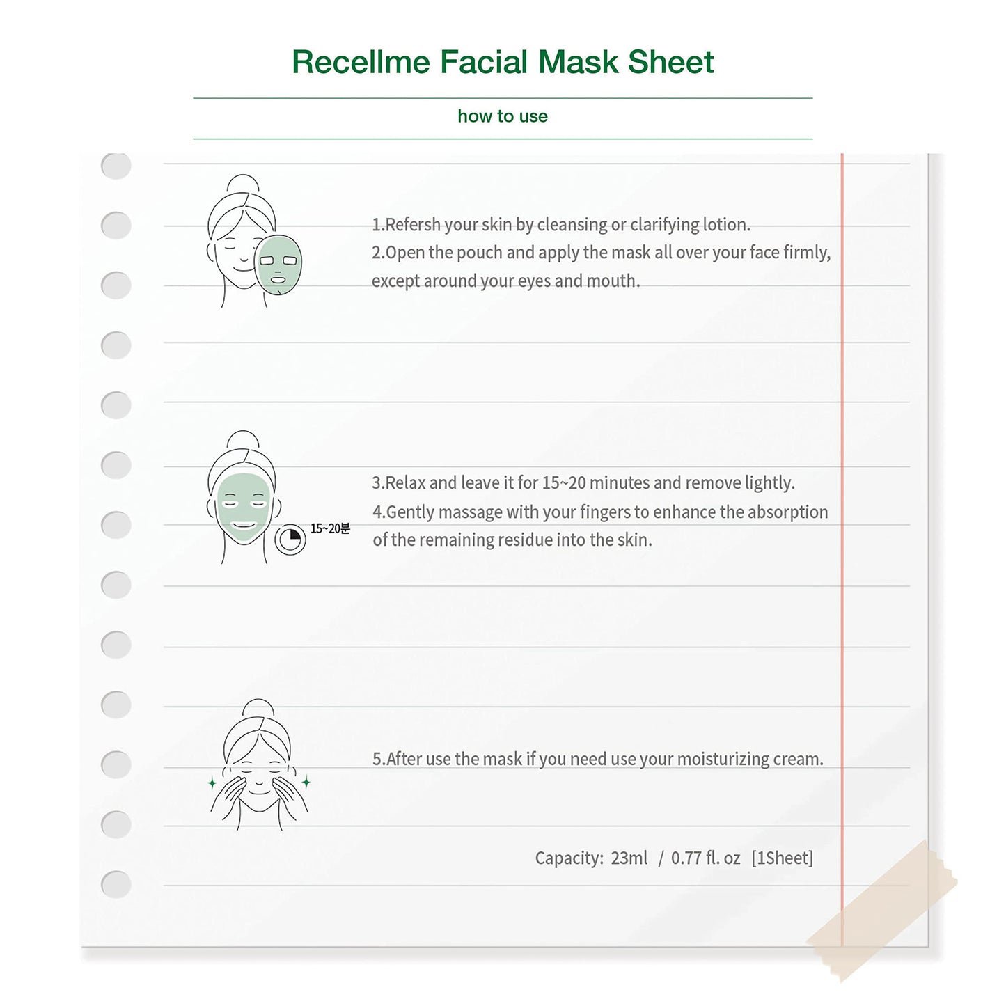 recellme Facial Sheet Mask for Soothing, Moisturizing, Repairing, Hydrating, Rejuvenating, Brightening, Vitalizing and Calming -Made in Korea (12-COMBO)