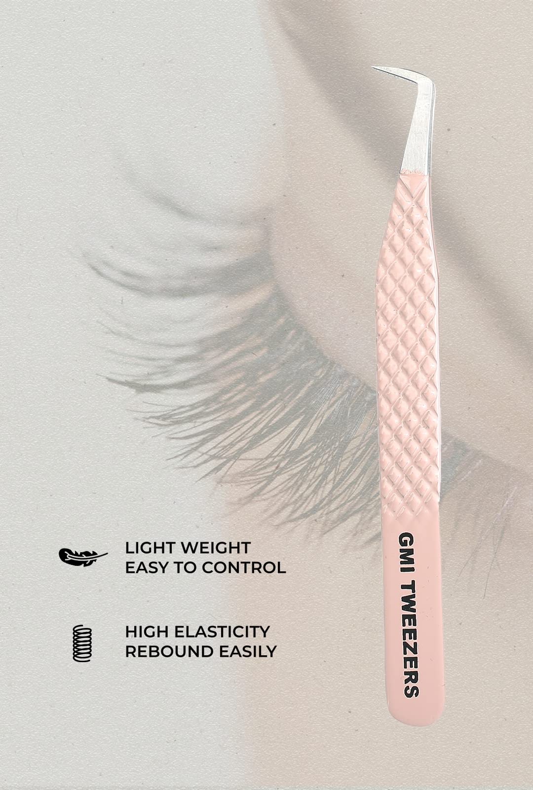 GMI TWEEZERS GMI Lash Tweezers - Set of 5 Eyelash Tweezers- Stainless Steel Eyelash Extension Tweezers - Multipurpose Lash Tweezers T2233 Tweezer