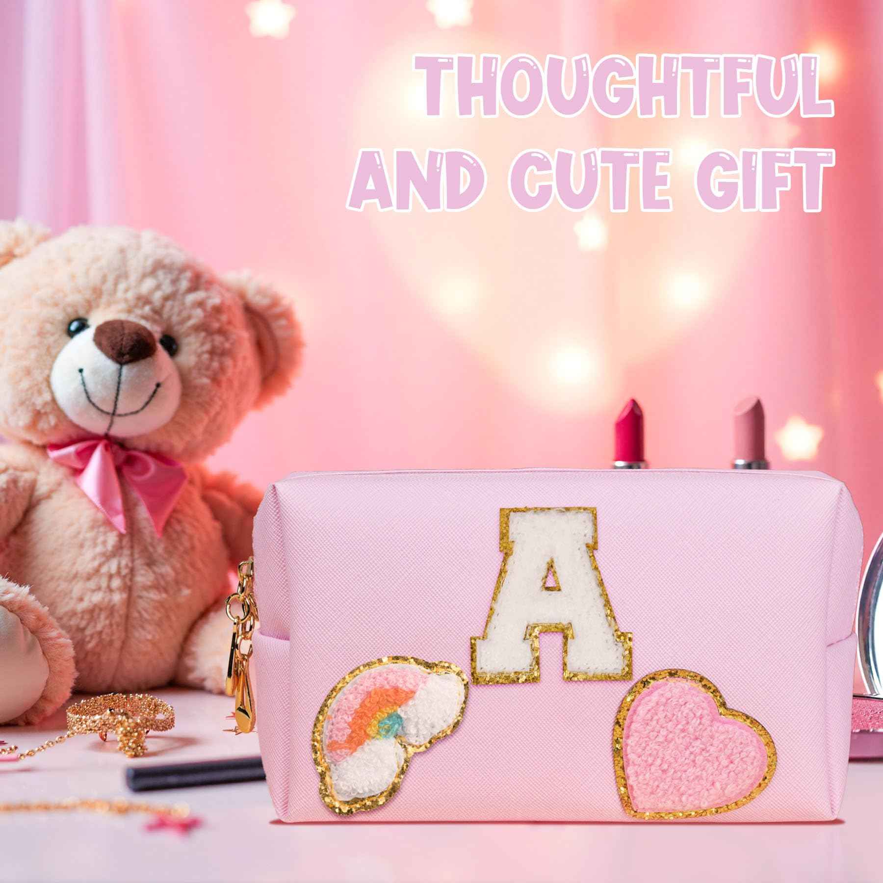 Elilier Stocking Stuffers for Kids, Tween Gift for Kids 10-12, Girls Skin Care Set, Letter Pouch Cosmetic Bag Girls Bag, Personalized Birthday Gifts for Women Girl (medium)