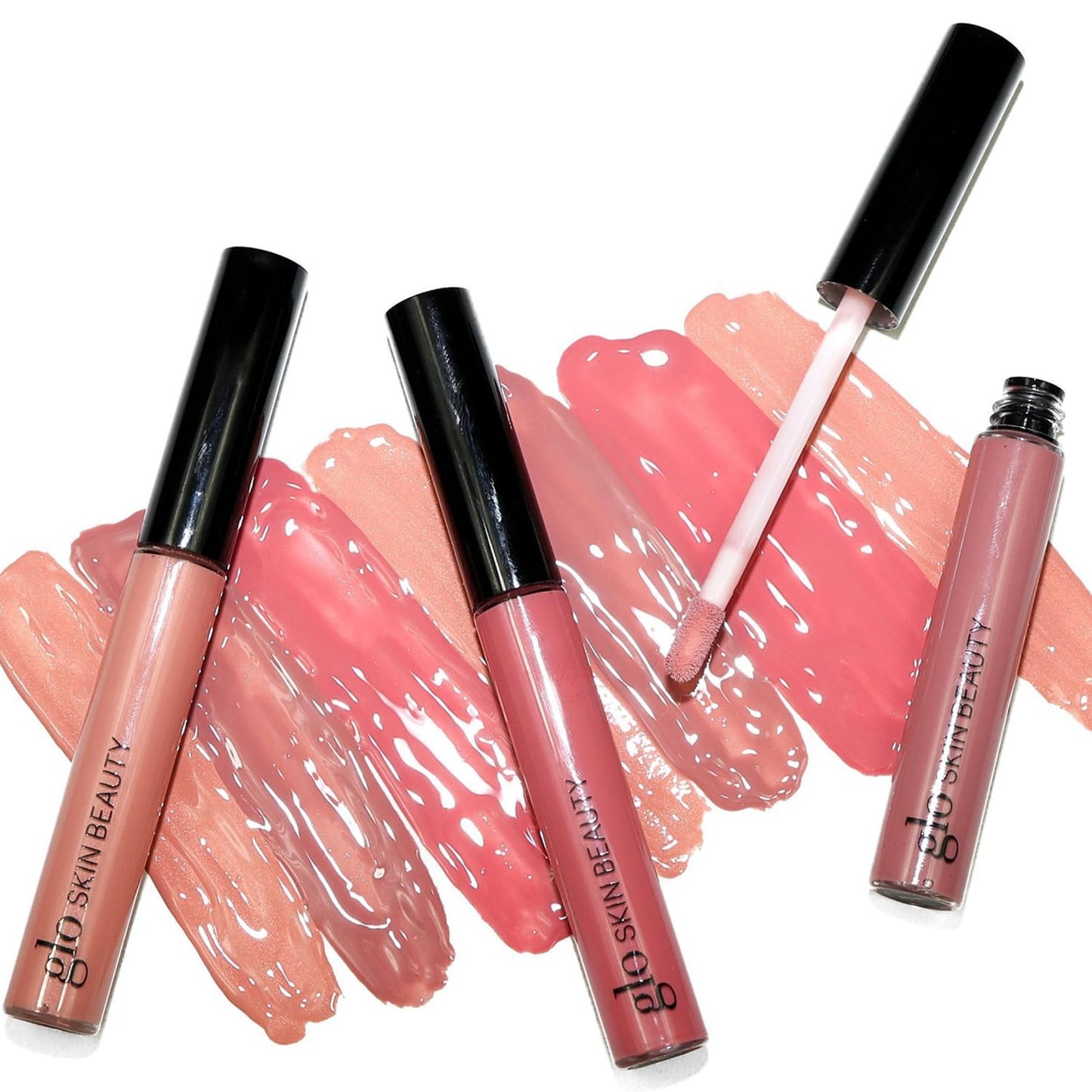 Glo Skin Beauty Lip Gloss in Prism - Semi-Sheer Shimmery Peach Champagne - 20 Shades - Non-Sticky - Cruelty Free