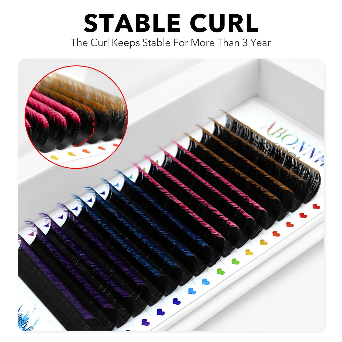 Colored Lash Extensions, 16 Rows Cashmere lash extensions, 0.07 D Curl Lash Extensions, 16mm Classic Lash Extensions, Single Lash Extensions for Professional(0.07-D-Black Ombre 16mm)