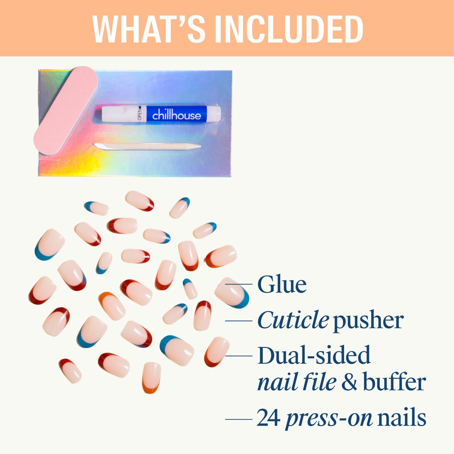 Chillhouse Chill Tips Simples | Study Hall, Press On Nail Kit