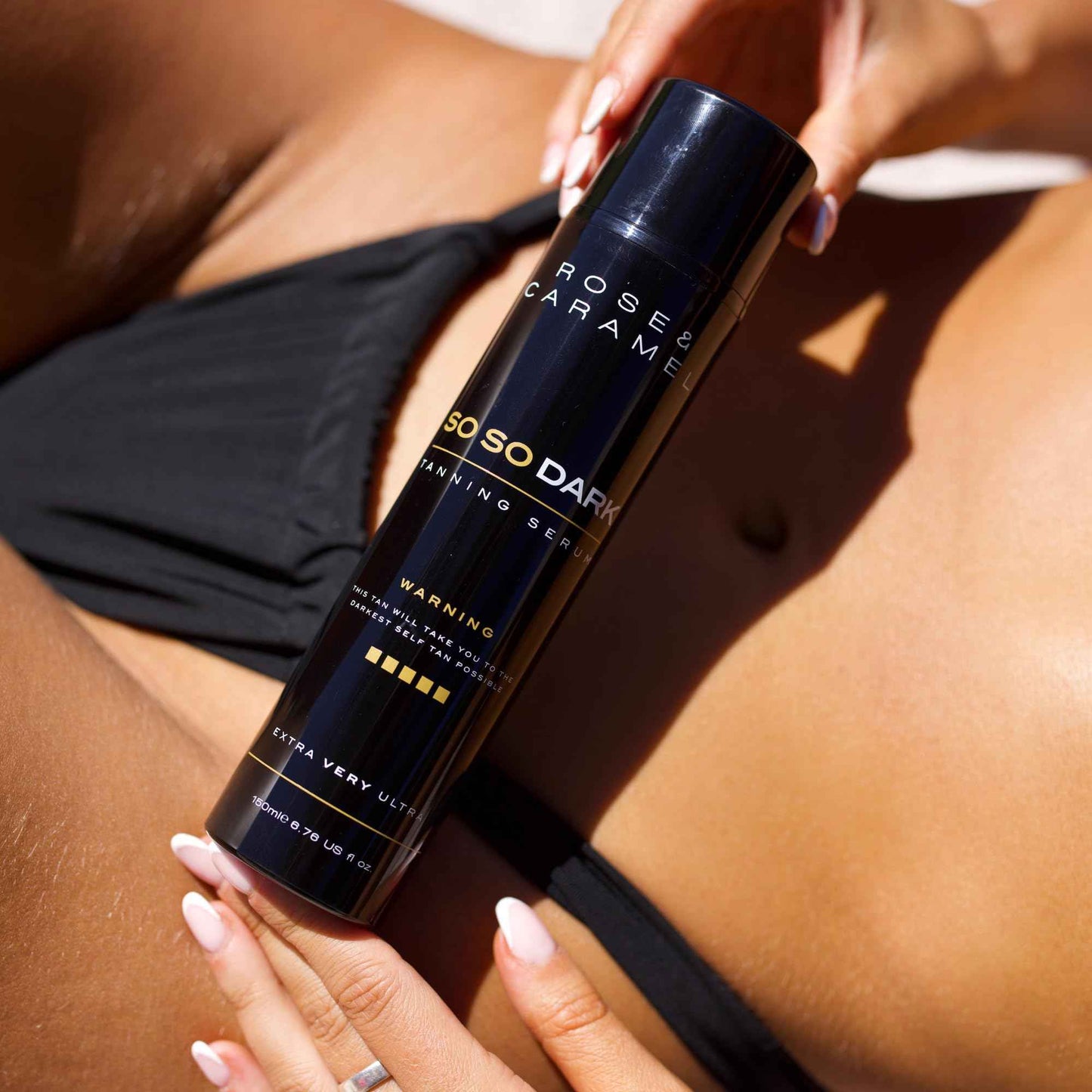 Rose & Caramel So So Dark Self Tanning Serum Ultra Dark Self Tanner 5.07 Fl Oz (150ml)