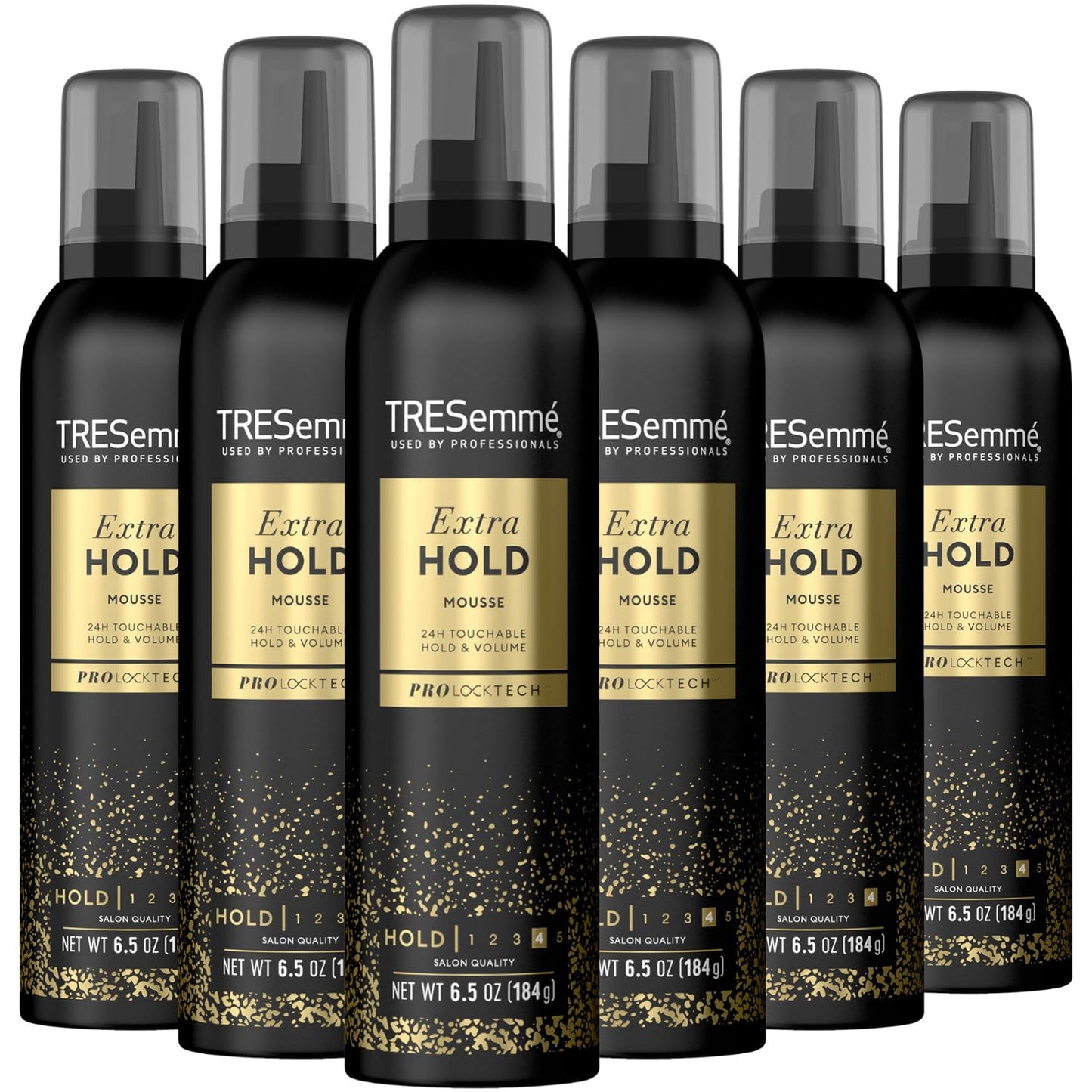 TRESemmé Hair Mousse, 6-Pack – Extra Hold Alcohol-Free, Non-Drying Anti-Humidity, Anti-Frizz Hair Products, 6.5 Oz Ea