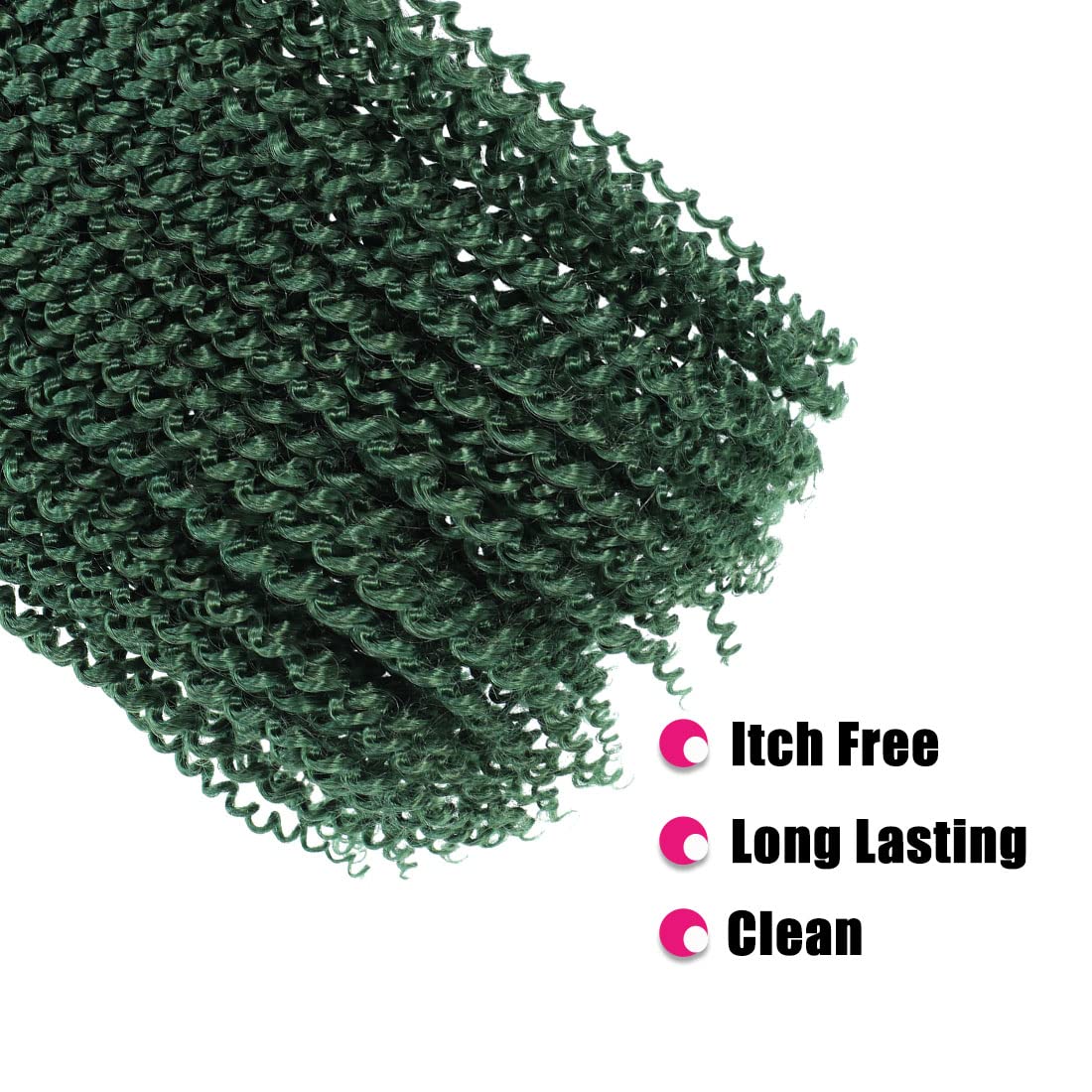 Passion Twist Hair 18Inch 6Packs Passion Twist Crochet Hair Water Wave Crochet Hair (18 Inch (Pack of 6), D-green) …