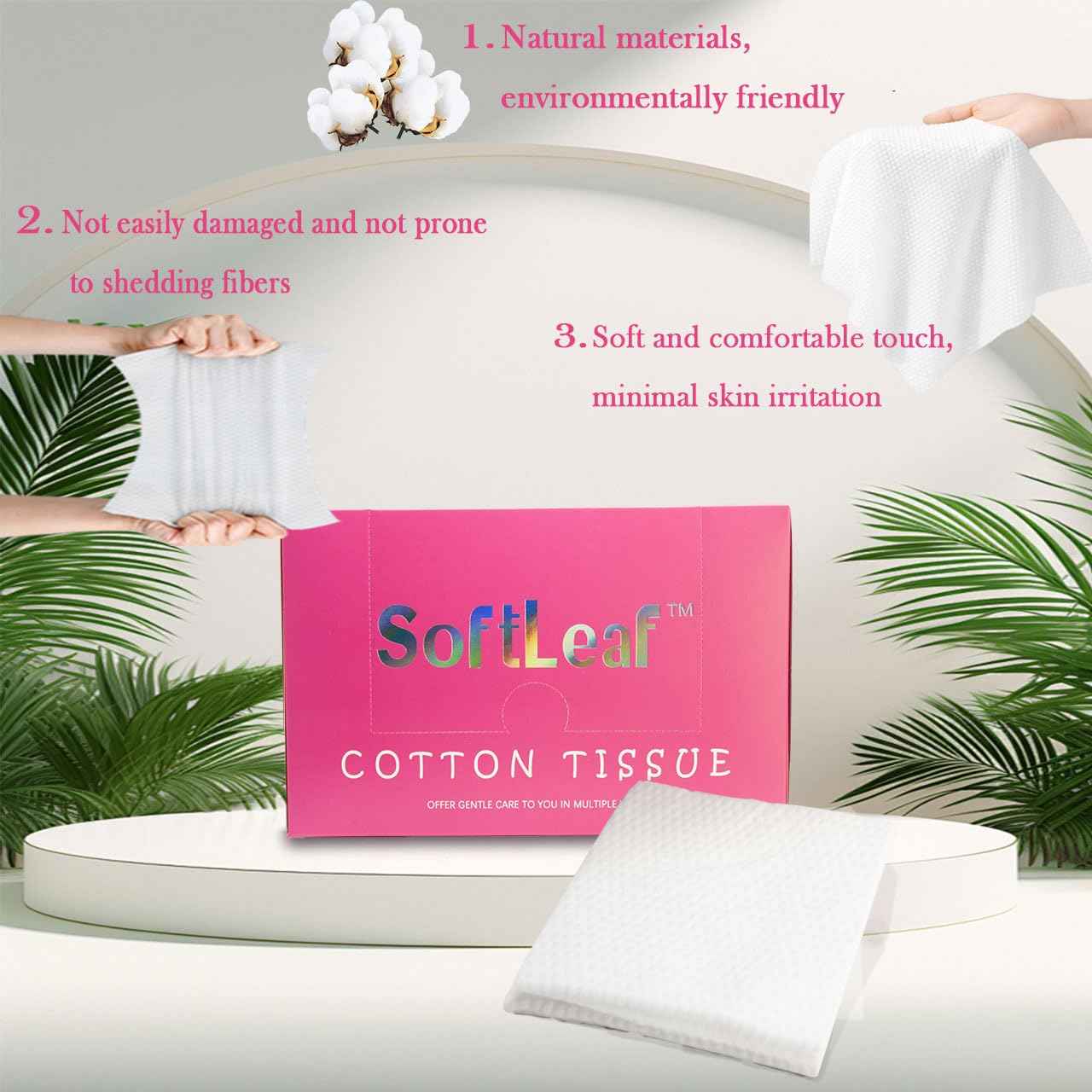 SoftLeaf Disposable Face Towels XL, Ultra Thick & Soft Makeup Remover Dry Wipes, Dry and Wet Dual-Use Daily Facial Tissues, Face Towelettes Disposable for Sensitive Skin, 9.84"×11.8", 160 Count 4 Pack