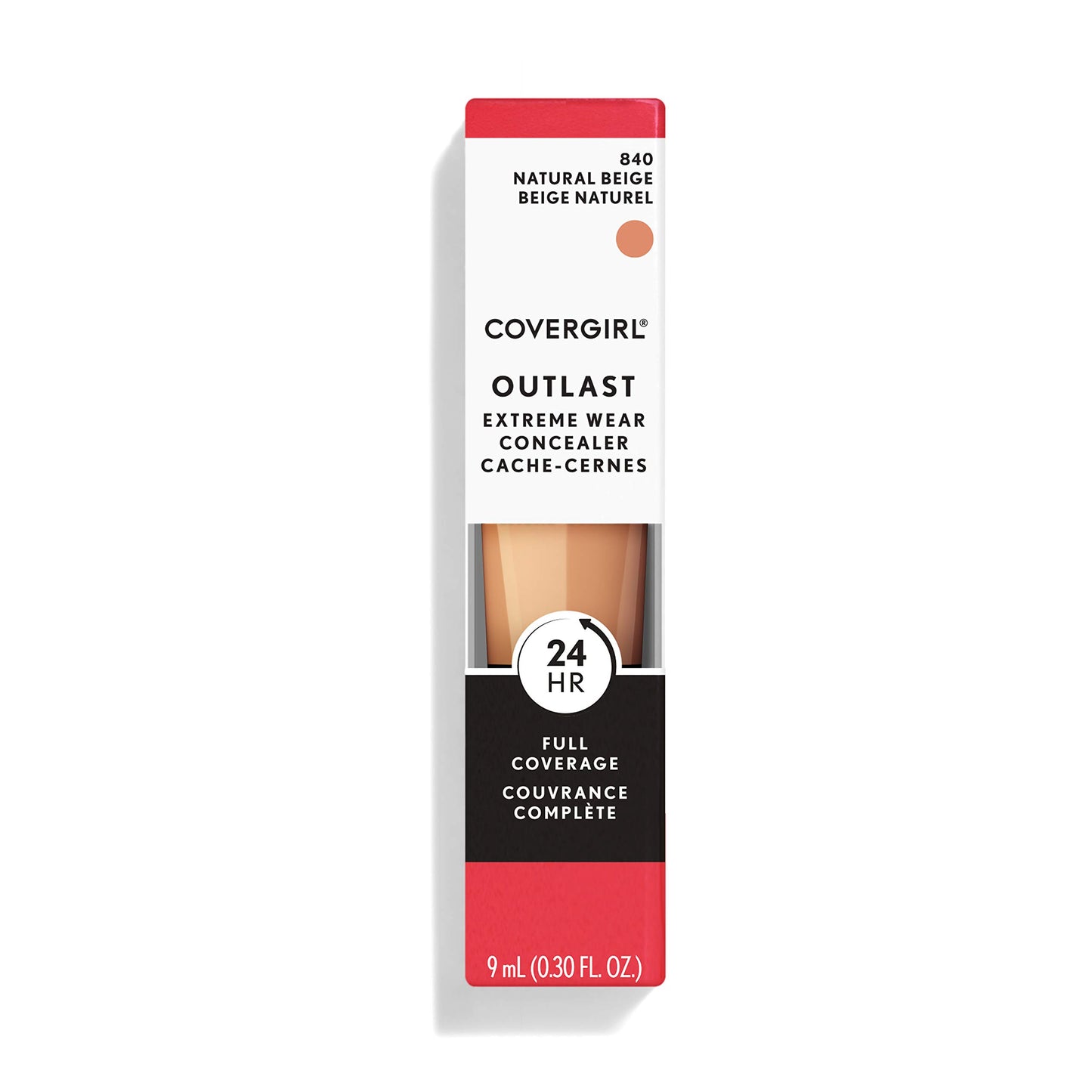 COVERGIRL Outlast Extreme Wear Concealer, Natural Beige 840 (Pack of 2)