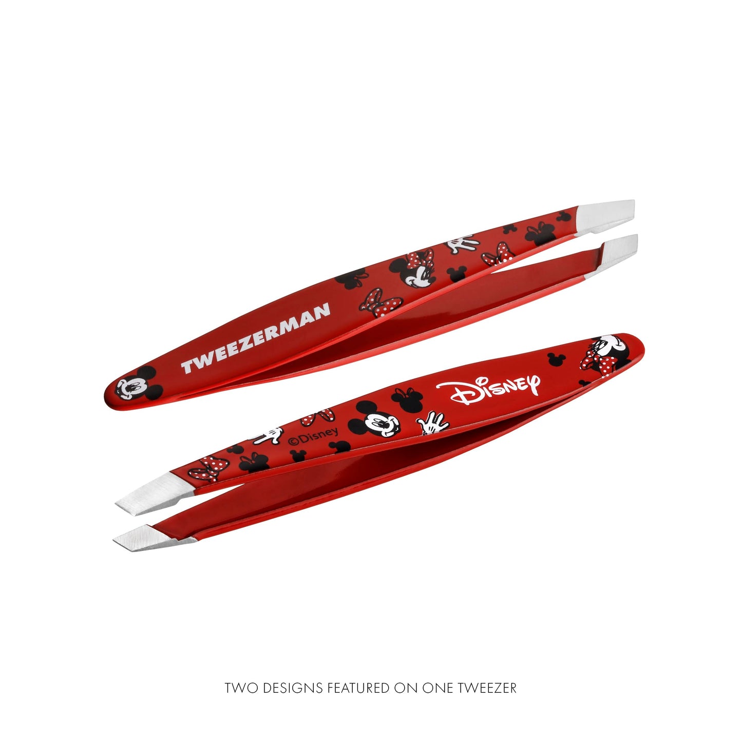 Tweezerman Disney's Mickey Mouse & Minnie Mouse We Got Ears Mini Slant Tweezer - Tweezers for Eyebrows, Travel Tweezers for Eyebrows, Facial Hair, Ingrown Hair