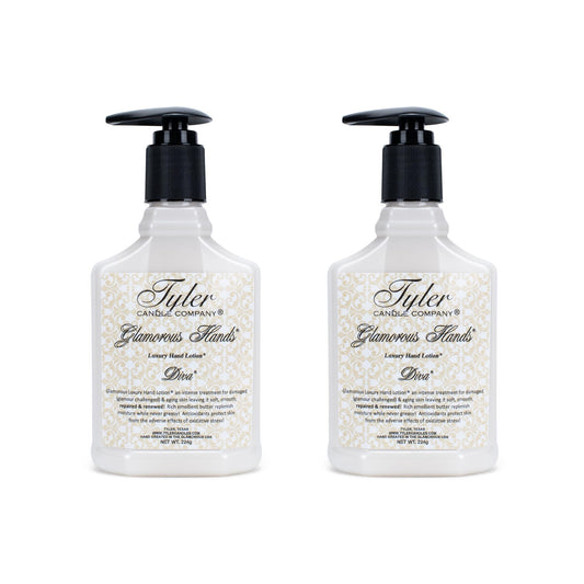 Tyler Glamorous Luxury 8 ounce Hand Lotion Pack of 2, Diva