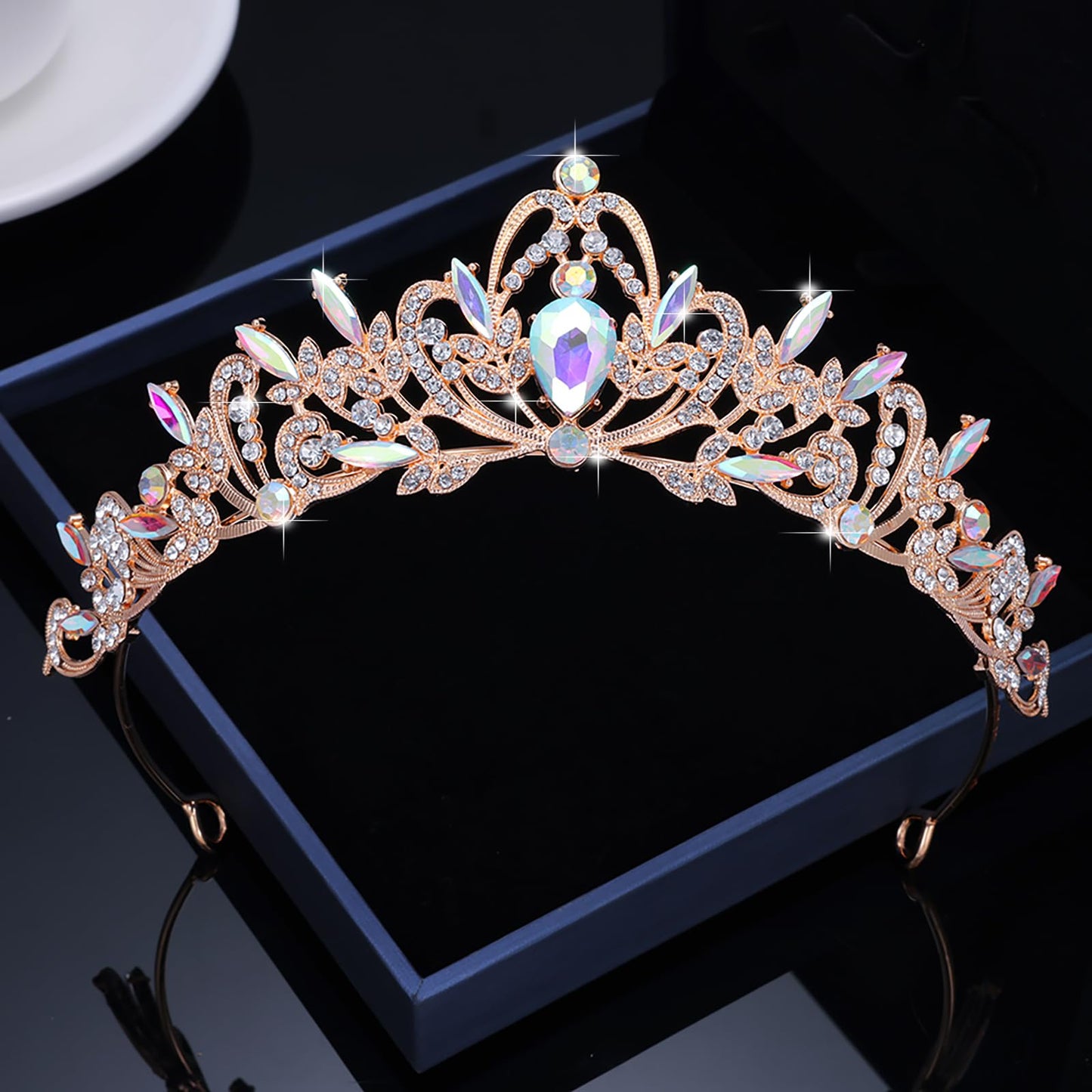 Kamirola Crystal Crowns and Tiaras Headband for Girl or Women Birthday Party Wedding Prom Bridal Christmas Valentine,Gothic Halloween Costumes