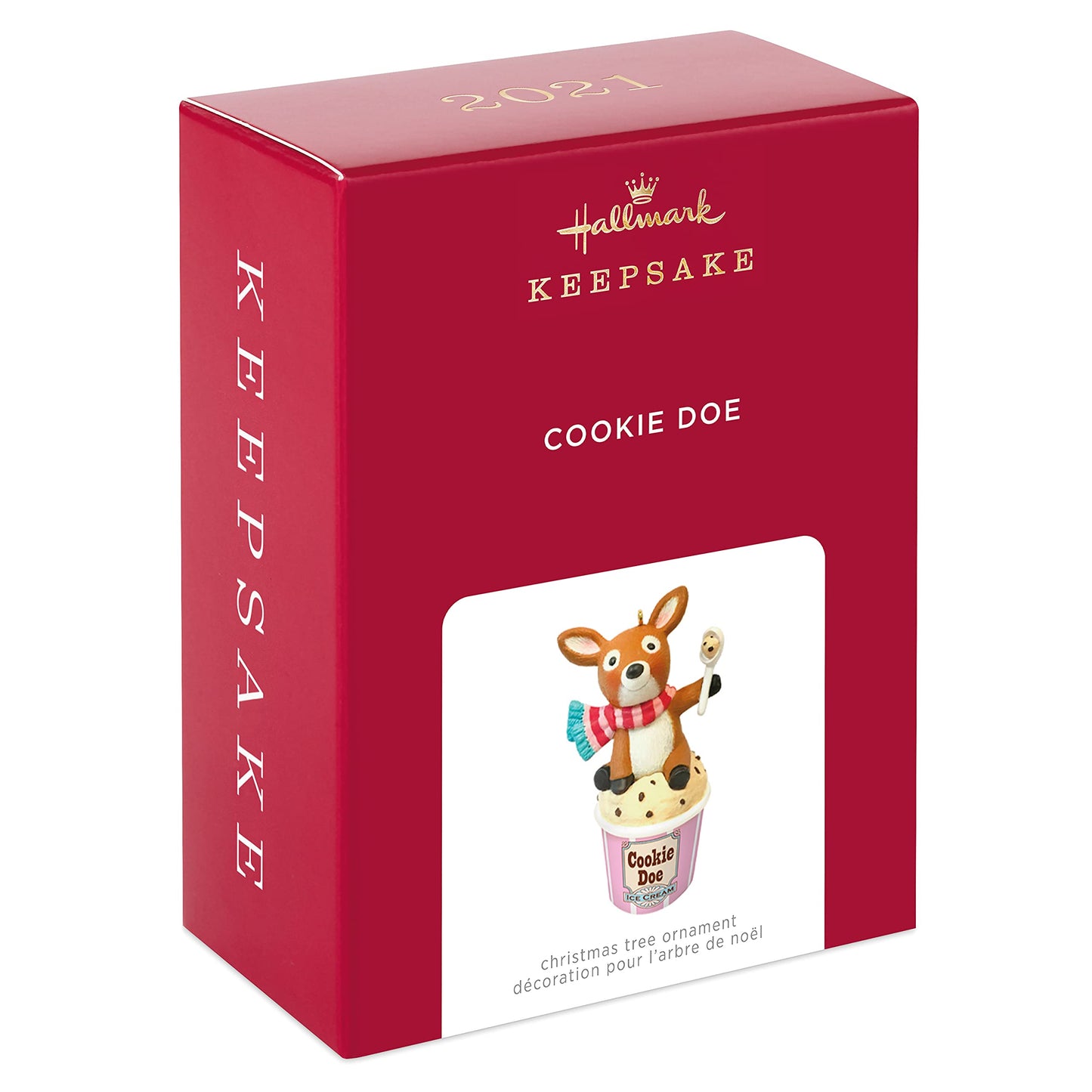 Hallmark Keepsake Christmas Ornament 2021, Cookie Doe Deer Ice Cream