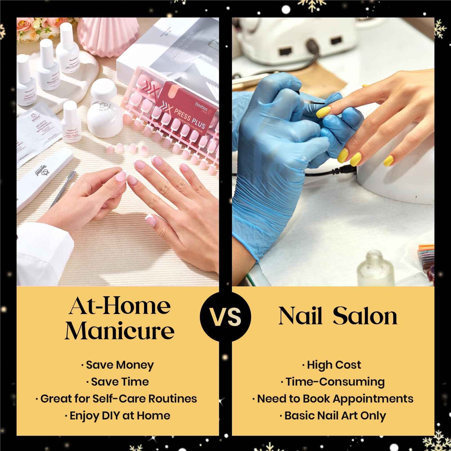 Beetles X Press Plus On Nails Kit - Rose French | Pink Long Square French Tip Press On Nails | 224Pcs 16 Sizes All-in-One Kit With Nail Glue，Remover，Builder Top Coat，Nail Lamp