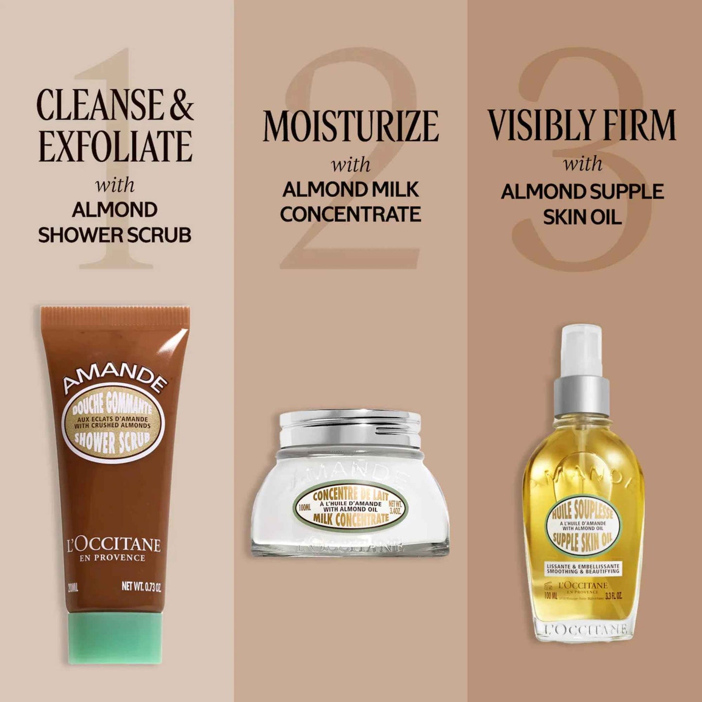 L’Occitane Almond Shower Scrub, 2-In-1 Exfoliating Body Wash with Nourishing Oil Removes Dead Skin Cells & Cleanses for Smooth, Soft & Radiant Skin