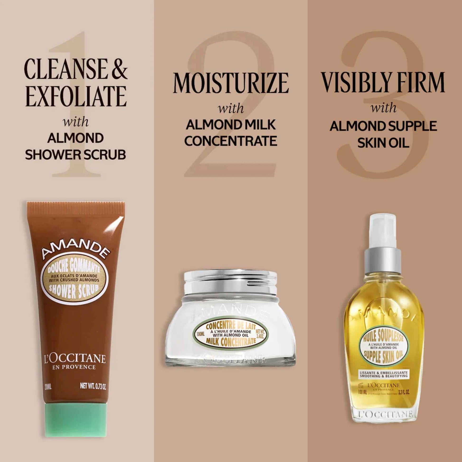 L’Occitane Almond Shower Scrub, 2-In-1 Exfoliating Body Wash with Nourishing Oil Removes Dead Skin Cells & Cleanses for Smooth, Soft & Radiant Skin