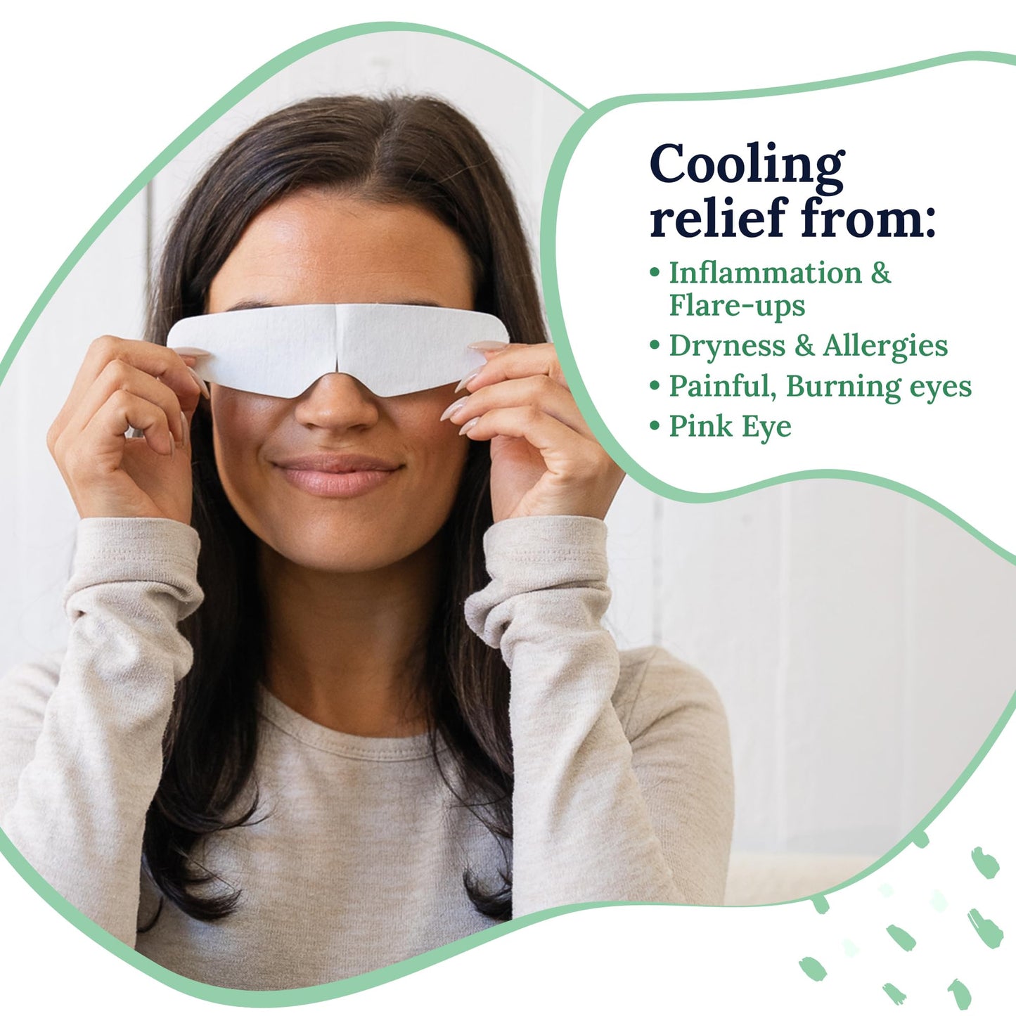 CorneaCare | Rescue Hydrogel Self Cooling Compresses | Eye Cooling Pads | Cooling Eye Patches | Cooling Eye Masks | Cold Eye Masks for Puffy Eyes | 12 Count | FSA or HSA Eligible