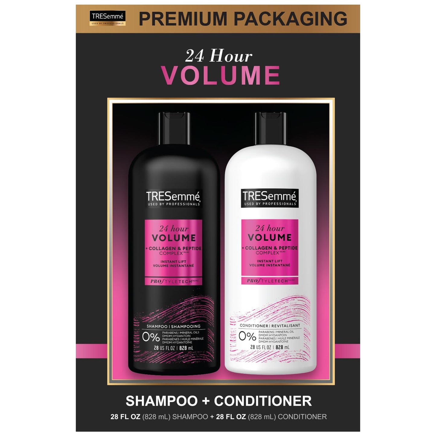 TRESemme Volumizing Shampoo and Conditioner - Salon-Level Hair Care, Sulfate-Free Shampoo and Conditioner Set, Hair Volume Boost, Gift Set for Women, 28 Fl Oz Ea