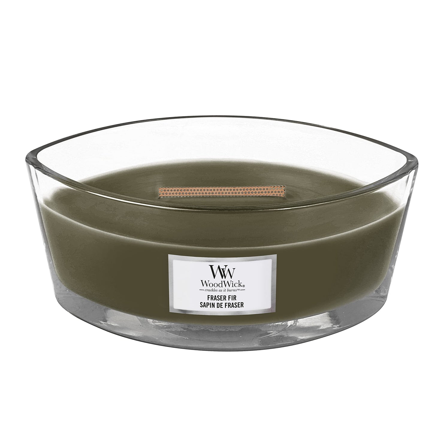 Woodwick Ellipse Scented Candle, Frasier Fir, Sophisticated 16oz with Dancing Flame | Up to 50 Hours Burn Time, Great for Any Home Decoration or Holiday Gift Ideas