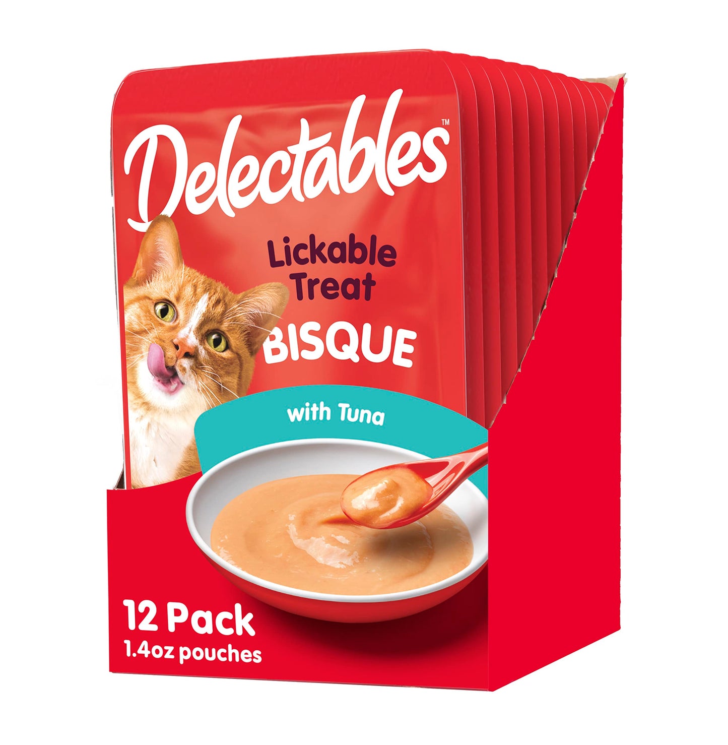 Hartz Delectables Bisque Lickable Wet Cat Treats-12 Pack-Tuna - 3270011057