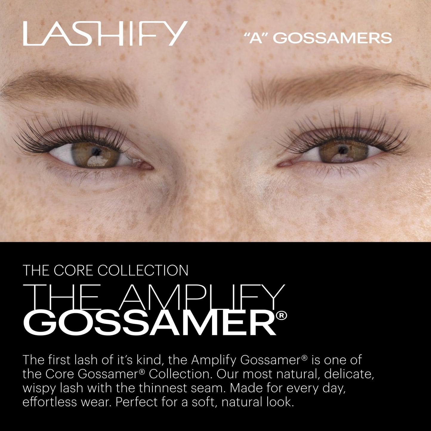 Lashify Amplify 12mm Gossamer Eyelash Extensions Refill in Ombre Green, Easy DIY False Lashes for a Natural Look