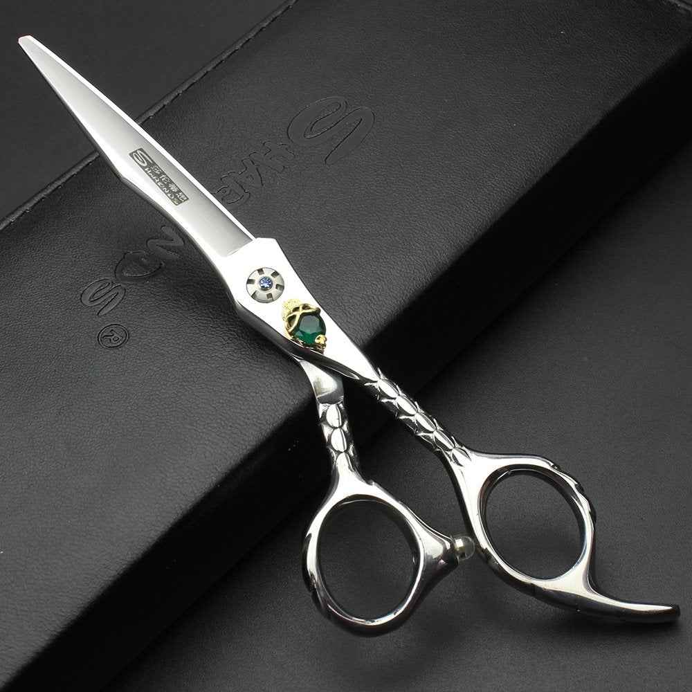 6-inch skull silver hair scissors salon hairdresser hairdresser Professional cutting and cutting hair special tools (Cutting Scissors)