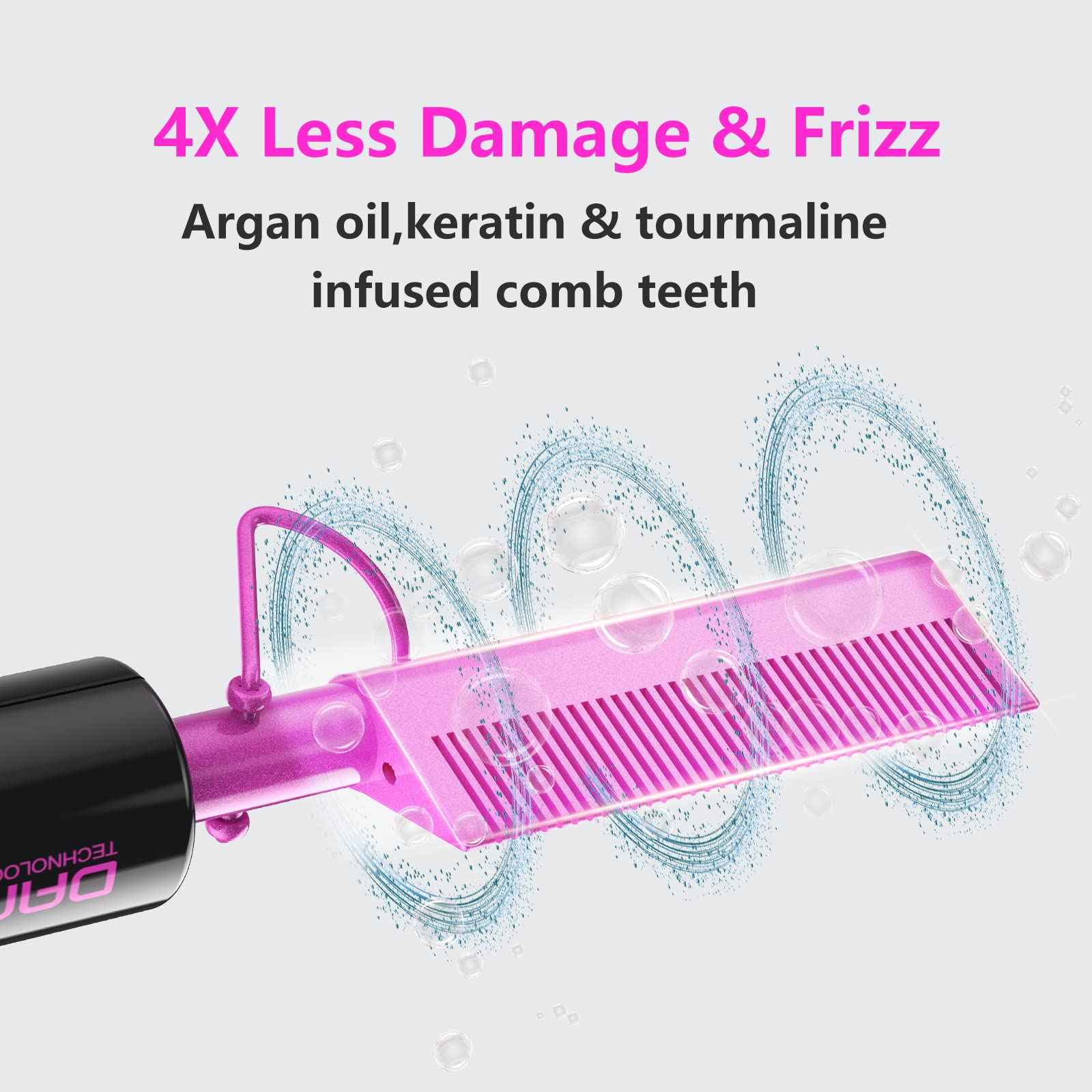 Dual Voltage Pressing Comb,Dual Voltage Flat Iron for Thick Hair