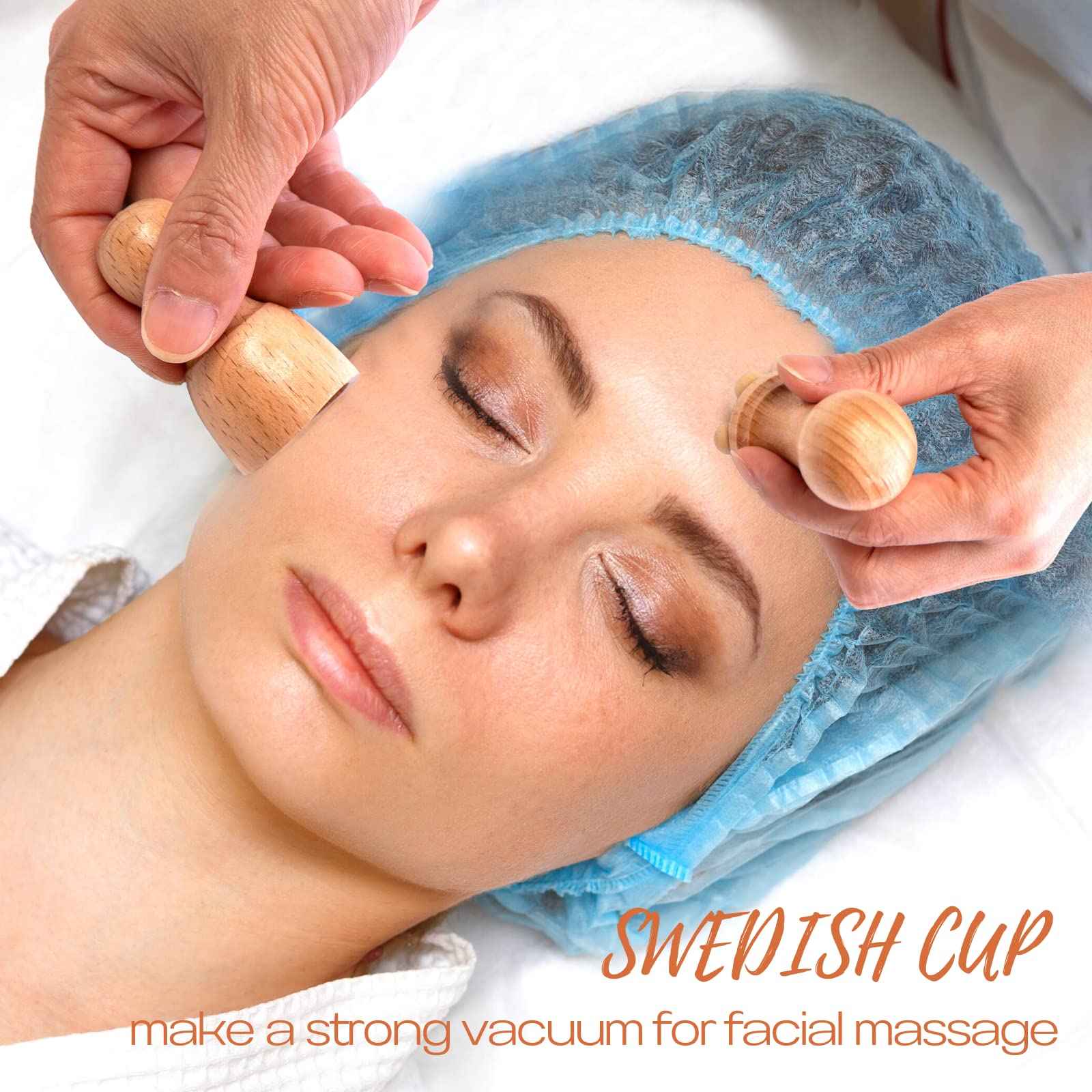 Allshow Wood Facial Therapy Kit, 7 Pcs Maderoterapia Facial Kit, Face Wood Therapy Set, Wooden Face Sculpting Set- Aging Wrinkles, Puffiness Facial Skin Massager