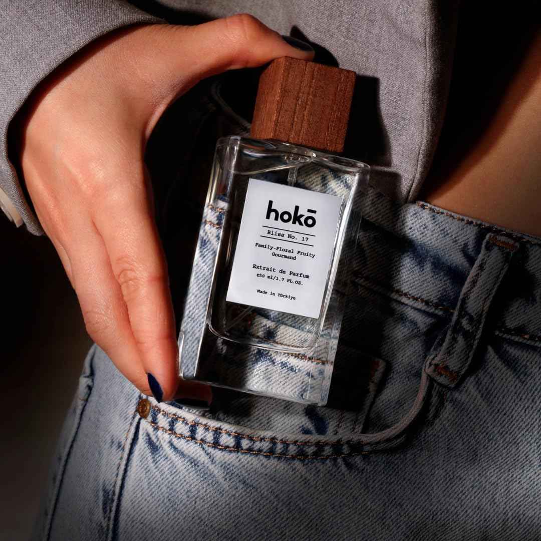 HOKO Bliss Womens Perfume, Extrait de Parfum (1.7 Oz) - Inspired by La Vie Belle, Iris Vanilla, Jasmine, Patchouli & Black Currant - Clean, Vegan + Cruelty Free