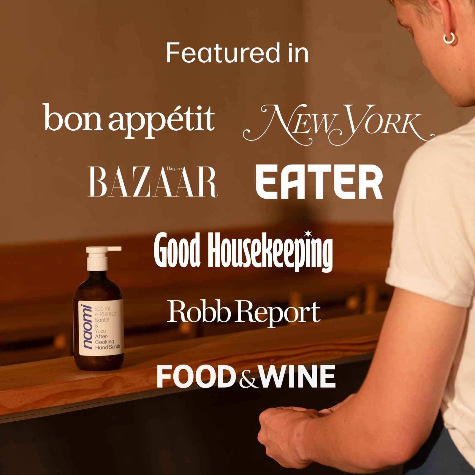 Naomi After-Cooking Hand Scrub | Exfoliating Hand Wash | Odor Neutralizing Kitchen Soap (Bergamot & Black Pepper)