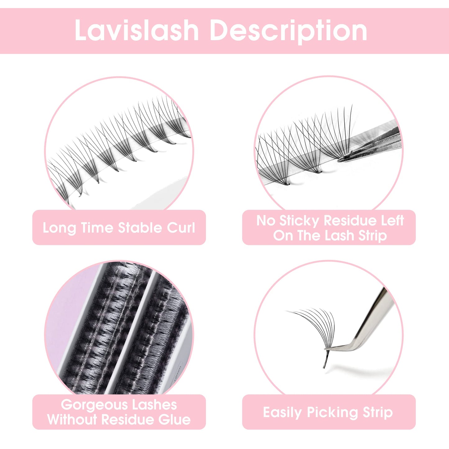 LAVISLASH 500 Ultraspeed Promade Fans Handmade Volume Eyelashes | Ultra Speed Eyelash Extension | 3D To 16D Fans | 0.03/0.05/0.07mm Thickness | C/CC/D Curl | 8-16mm Length(12D-0.05-C-12mm)