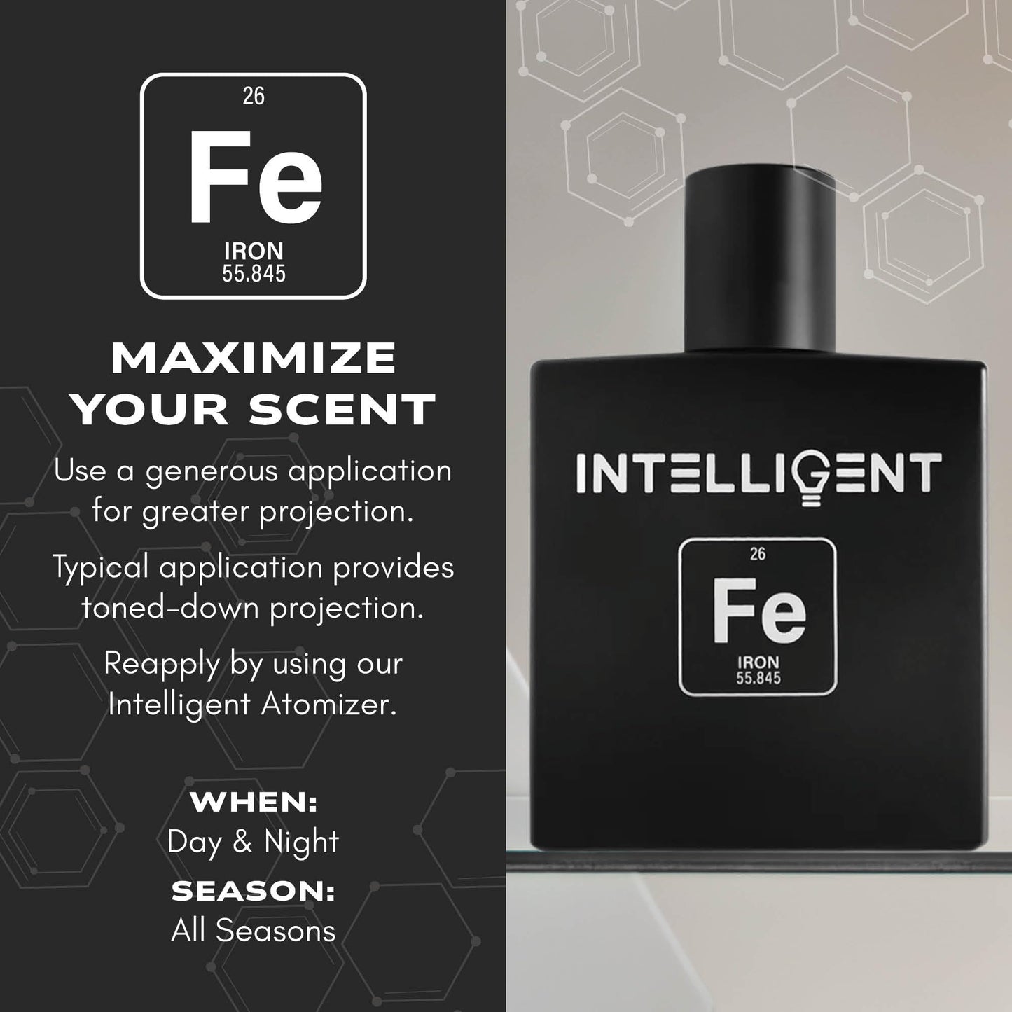 Intelligent Iron Eau de Parfum | Cologne for Men | | Magnetic, Masculine, and Timeless | 3.4 Fl Oz (100 mL)