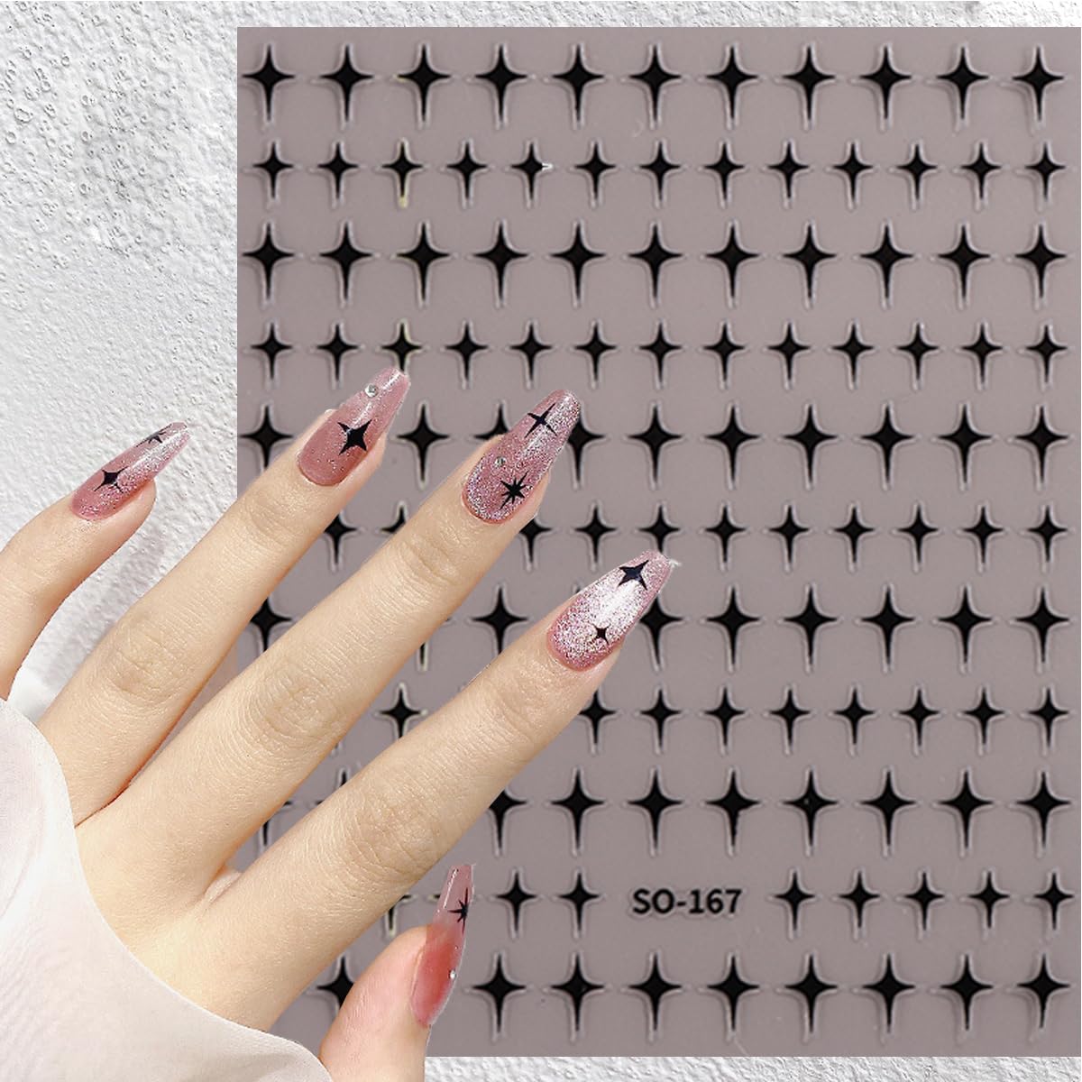 Star Nail Art Stickers 3d Self-Adhesive Acrylic Nail Art Supplies Laser Stars Nail Stickers Gold Silvery Nail Design Stickers Luxury Nail Art Decorations French Manicure Nail Tips Accessories 6 Sheets