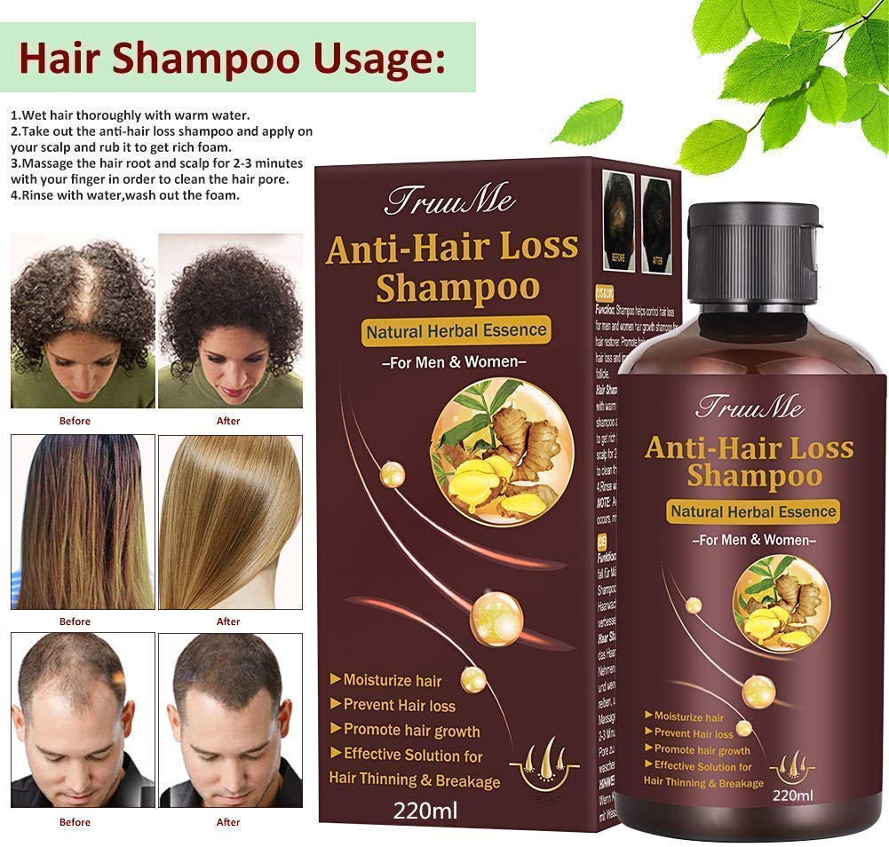 Hair Growth Shampoo, Hair Thickening Shampoo, Anti Hair Loss Shampoo, Helps Stop Hair Loss, Regrowth Hair Shampoo, Grow Hair Fast, Hair Loss Treatment for Men & Women(220mL)