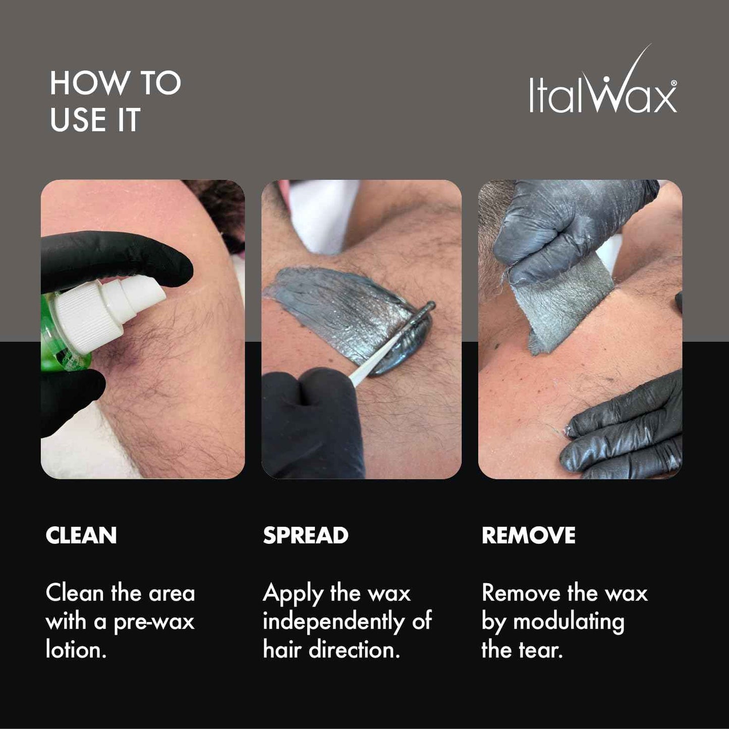 Italwax Pour Homme - 1kg / 2.2lb - Hard wax beads for hair removal - Special for man - Natural formulation - Easily removes coarse hairs - Ideal for barber shops