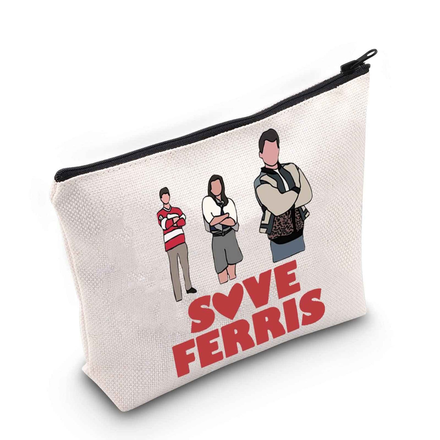 LEVLO Ferris Movie Cosmetic Make Up Bag Ferris & Xenon Movie Fans Gift Save Ferris Makeup Zipper Pouch Bag(Save Ferris)