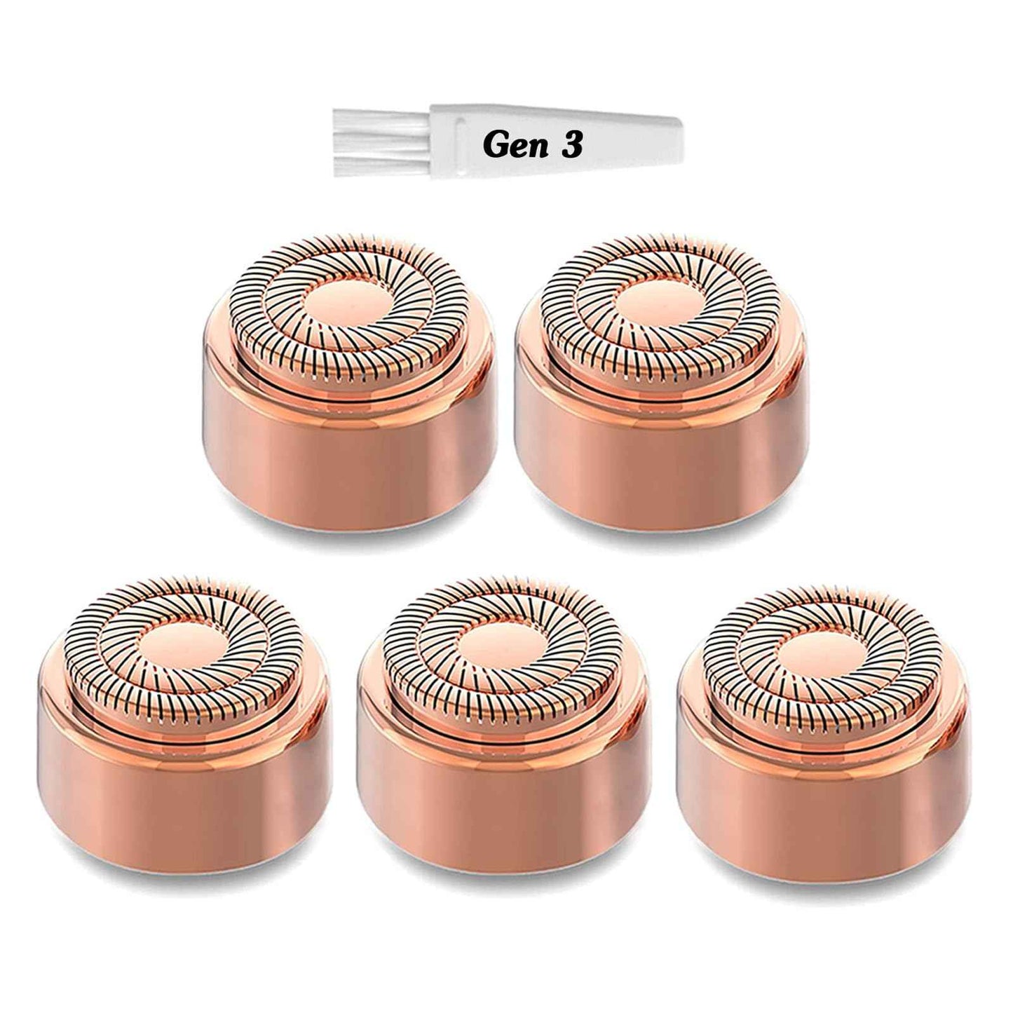 Gen 3 Replacement Heads for New Flawless Facial Hair Remover, Double Ring Floating head for Flawless Generation 3 Shaver, 5 Count