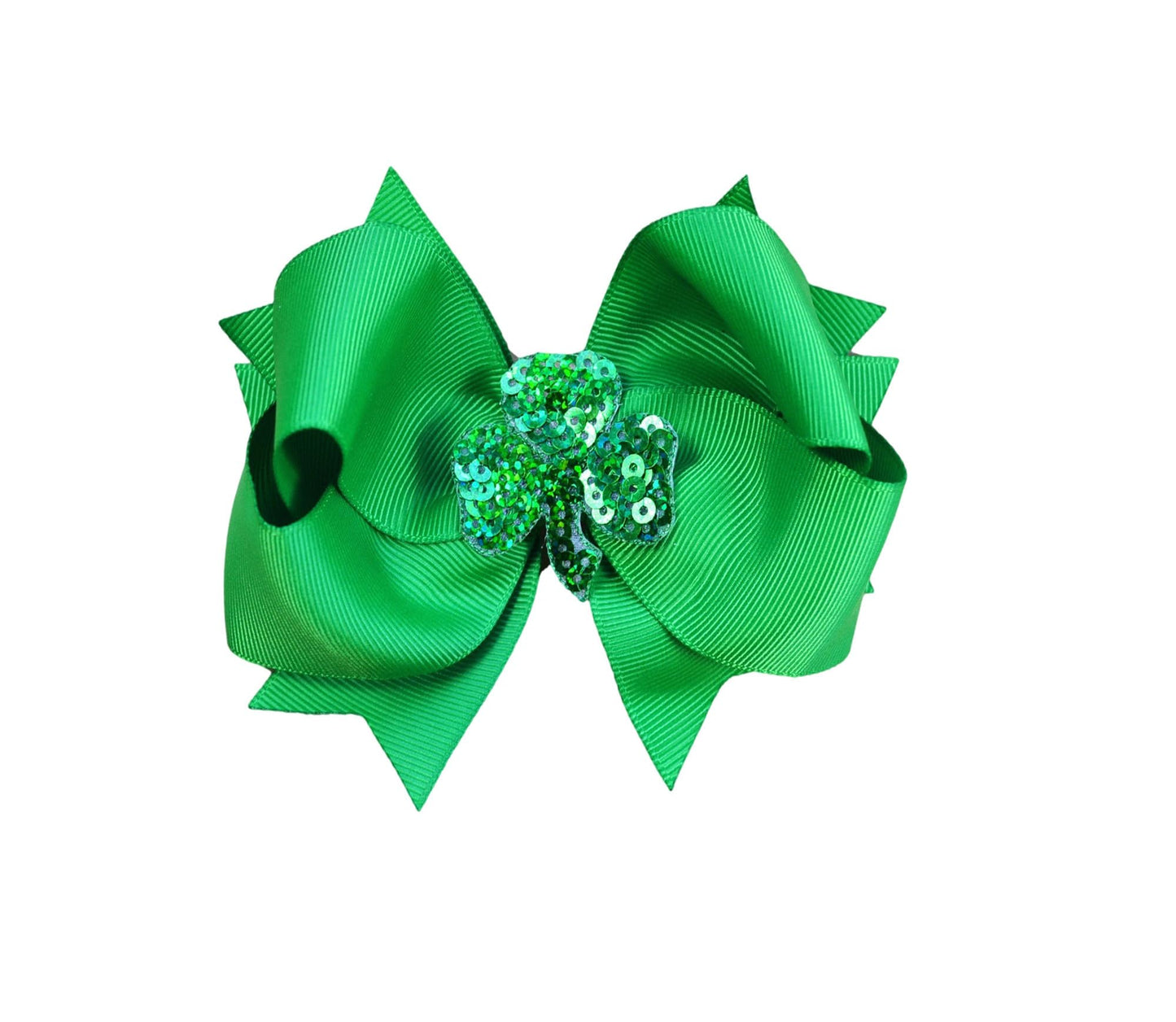 St. Patrick's Day Green Party Accessory Green Shamrock Hair Band Bow Hairpin Hairclips(SPJ1) (St. Patrick's F)